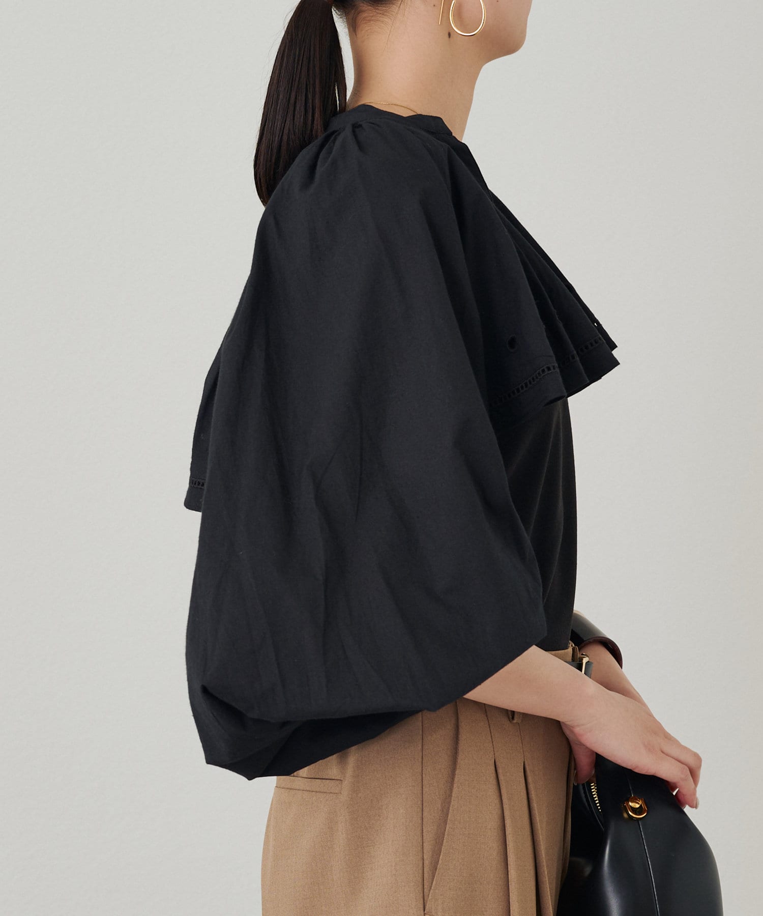 LOUNGEDRESS(ラウンジドレス) 【crinkle crinkle crinkle 】embroidery cropped blouse