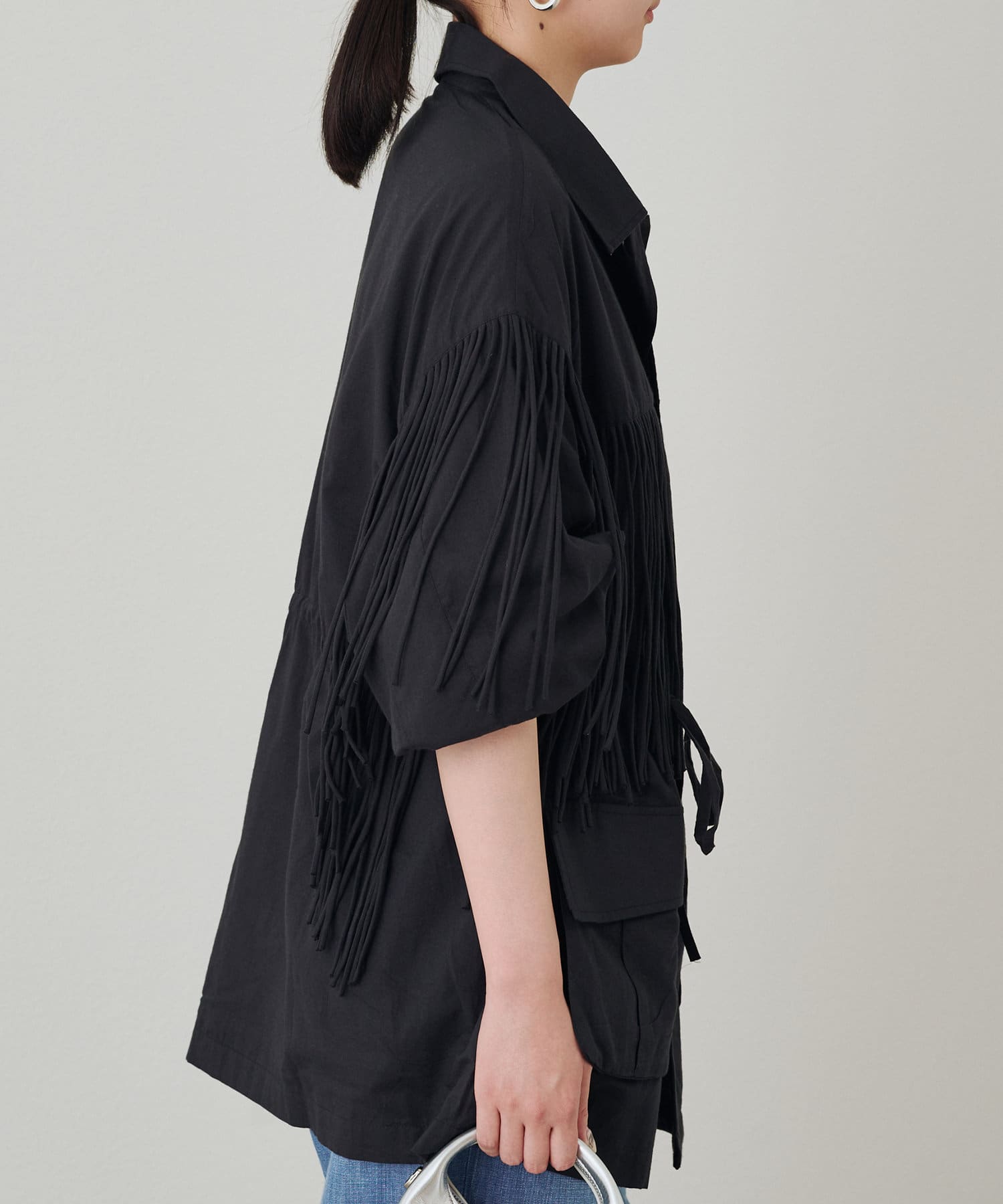 LOUNGEDRESS(ラウンジドレス) 【crinkle crinkle crinkle】 fringe M65 jacket