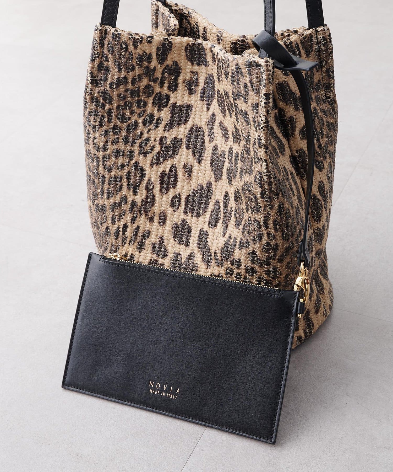 Whim Gazette(ウィム ガゼット) 【NOVIA】別注Straw LEO TOTE