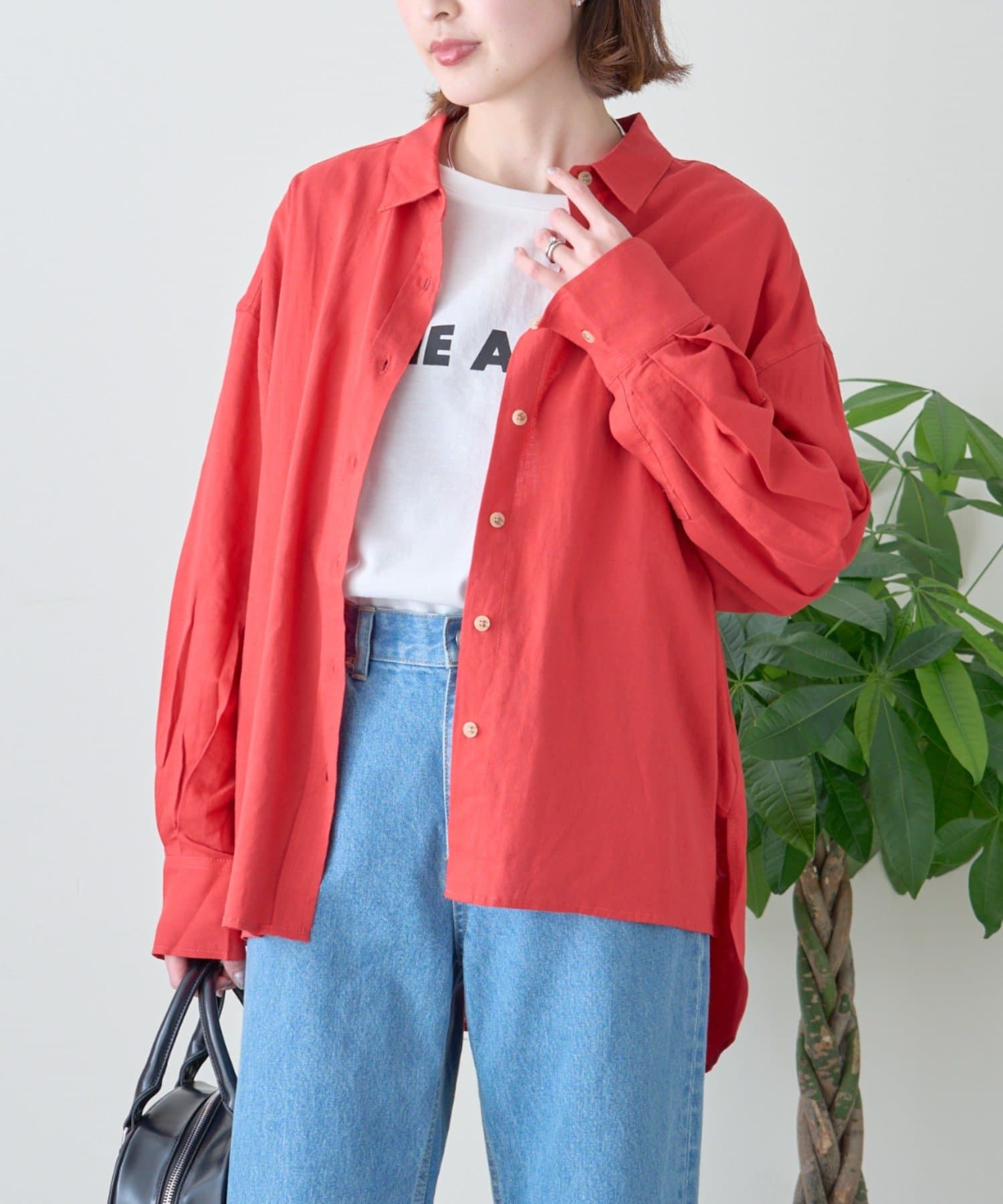 CIAOPANIC TYPY(チャオパニックティピー) 【WEB限定】リネンレーヨンレギュラーシャツ