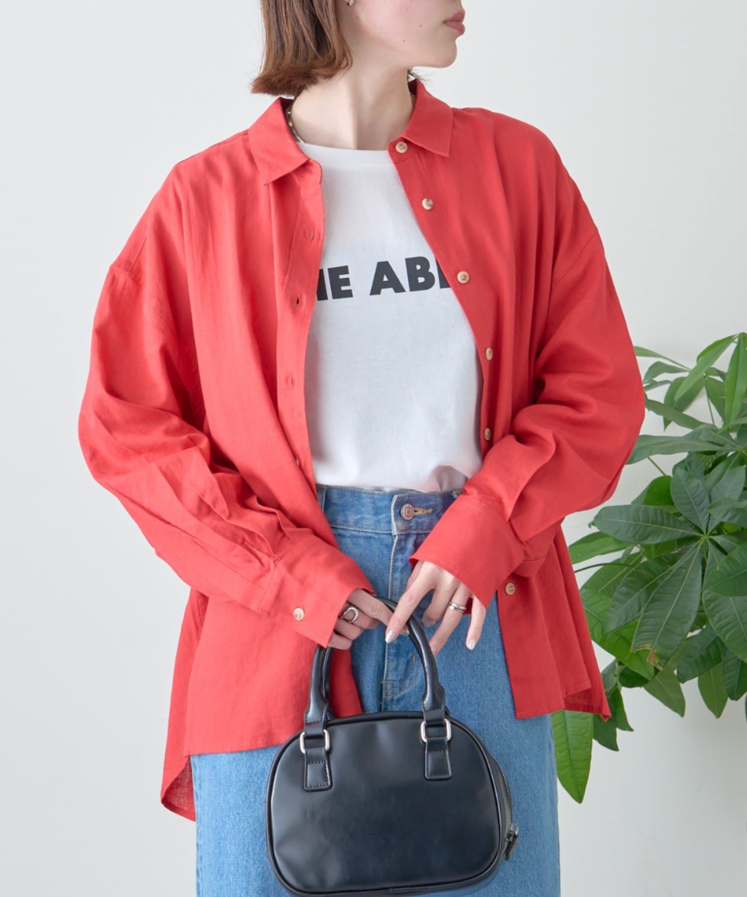 CIAOPANIC TYPY(チャオパニックティピー) 【WEB限定】リネンレーヨンレギュラーシャツ