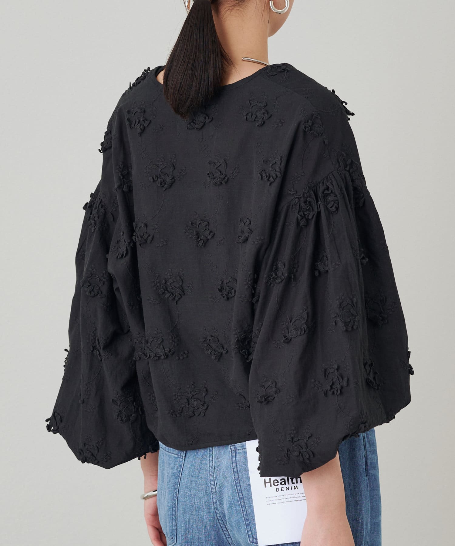 LOUNGEDRESS(ラウンジドレス) 【crinkle  crinkle crinkle】3D embroidery bolero