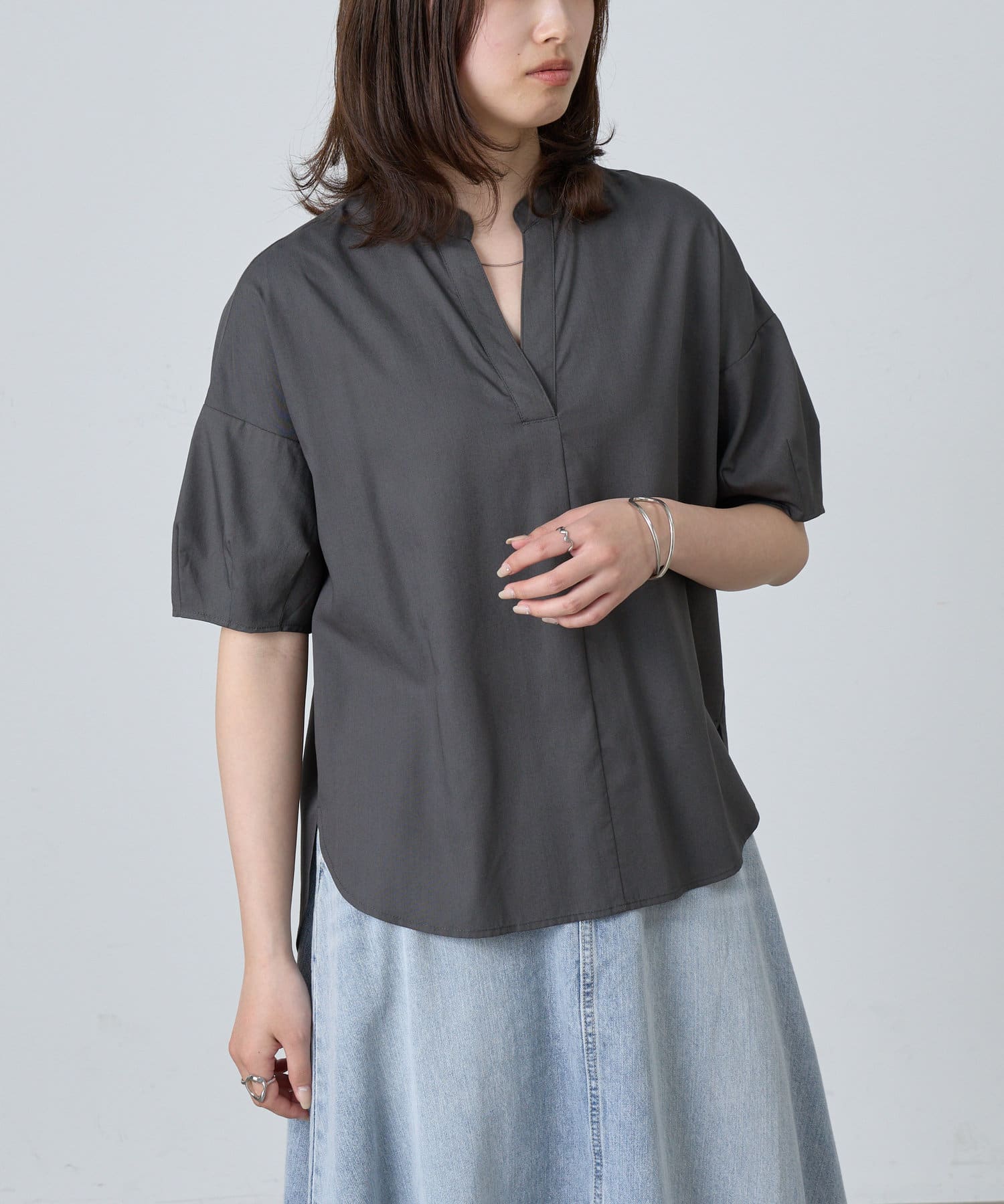 PALページ Loungedress】スキッパー2WAYブラウス | OUTLET(アウトレット