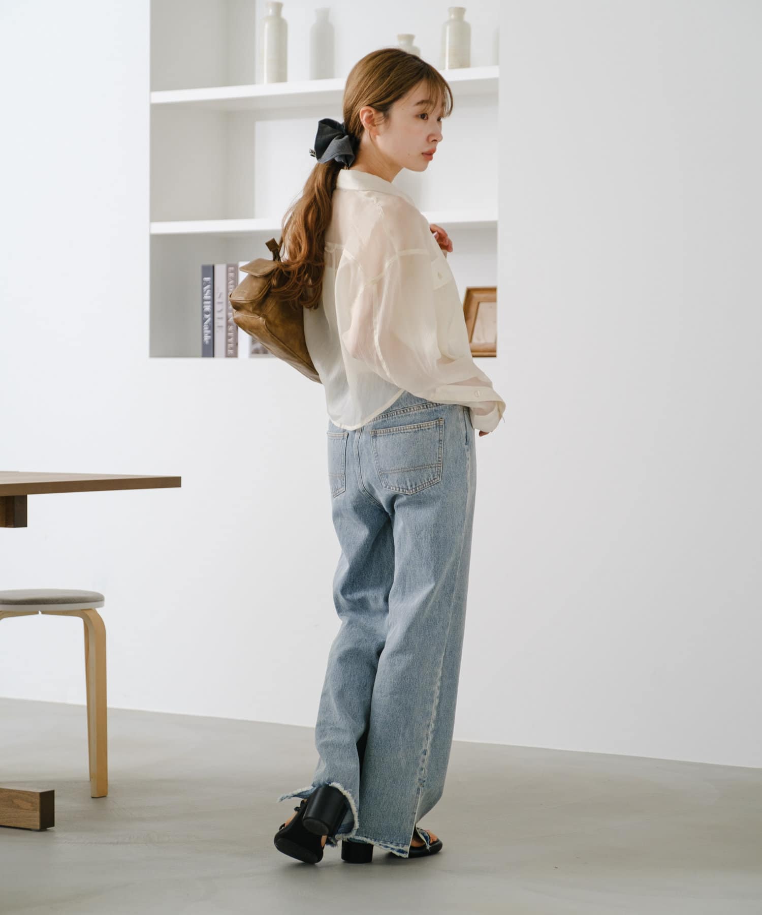 Kastane(カスタネ) 【低身長サイズ/2サイズ展開】ウォッシュドストレートデニムパンツ