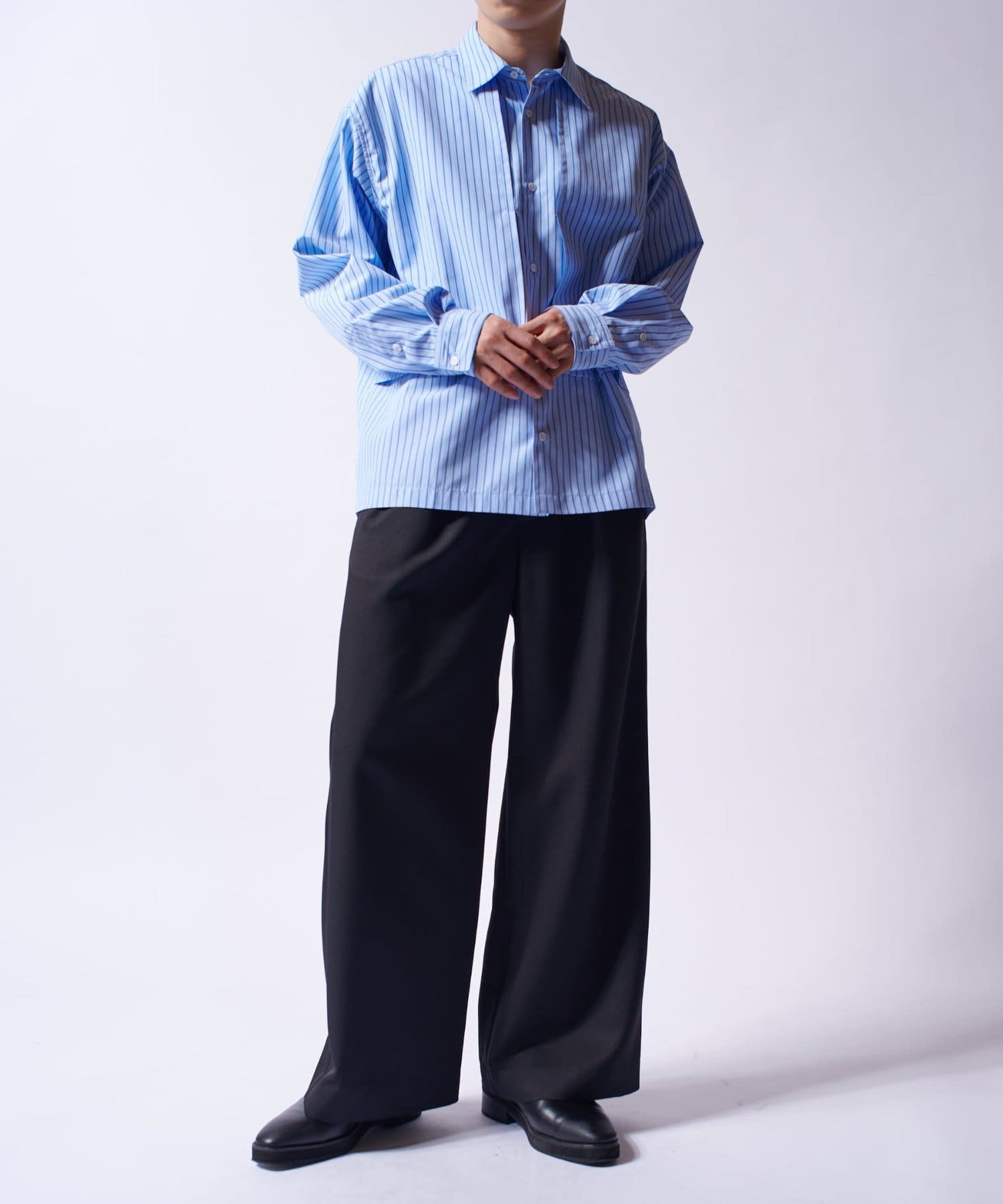 Lui's(ルイス) 【Neucon/ニューコン】ガンフラップオーバサイズストライプシャツ