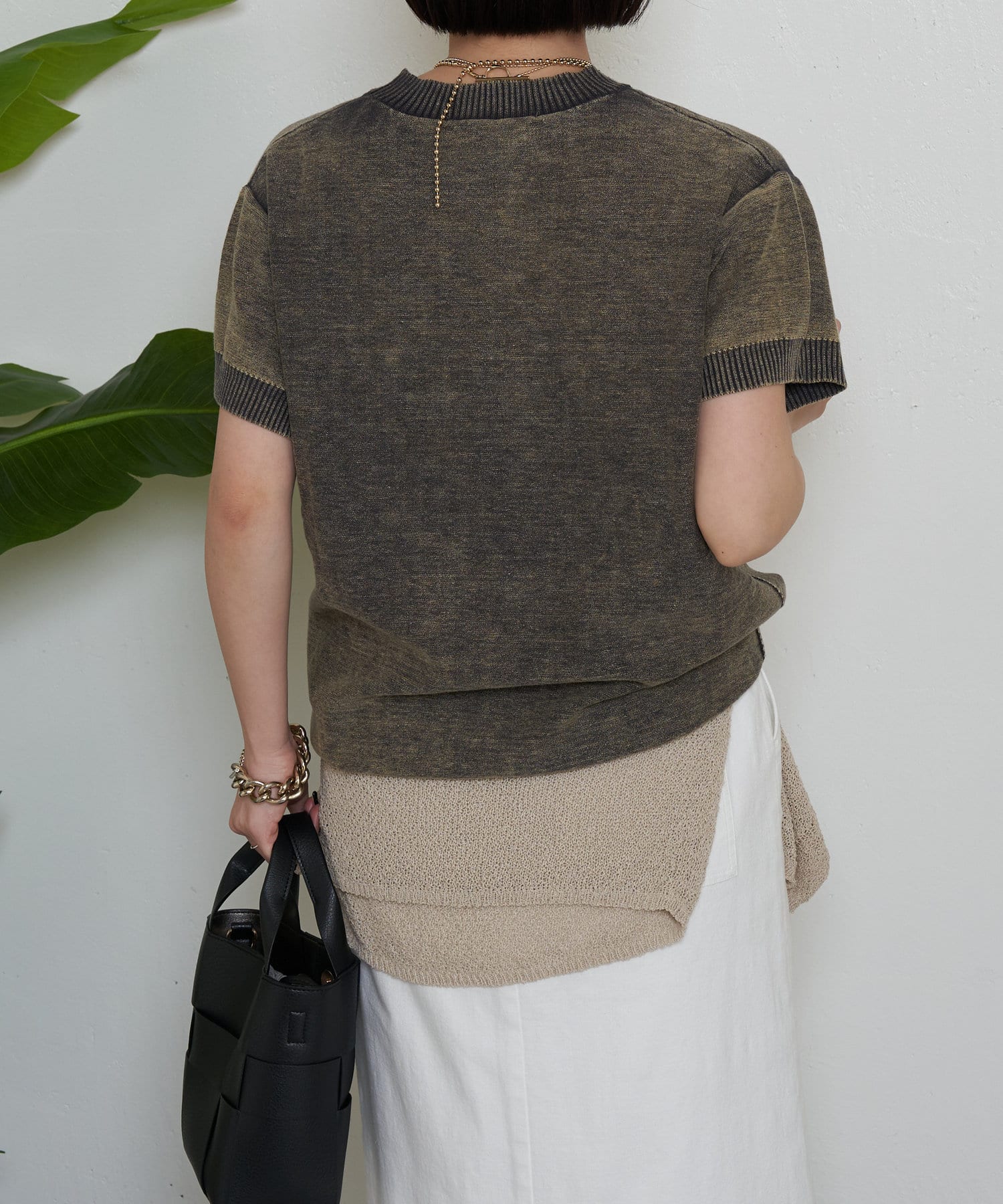 Jena　espace merveilleux(ジェナ　エスパスメルヴェイユ) ストーンウォッシュロゴニット