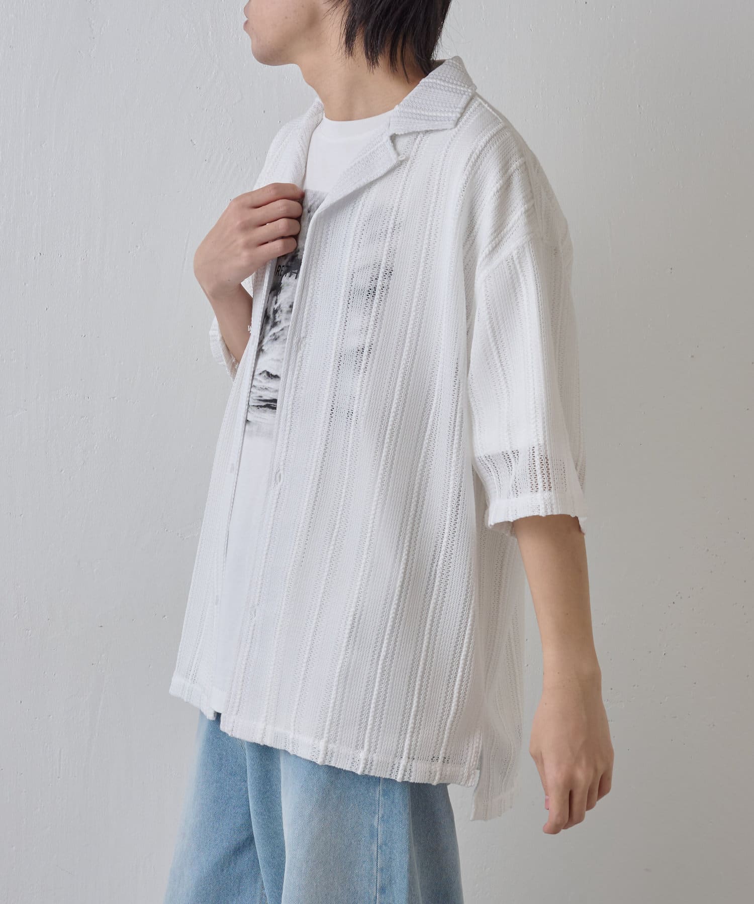 【激安大特価!】 リバイバル】ニット透かし編み半袖シャツ | COLONY 2139 Clothing
