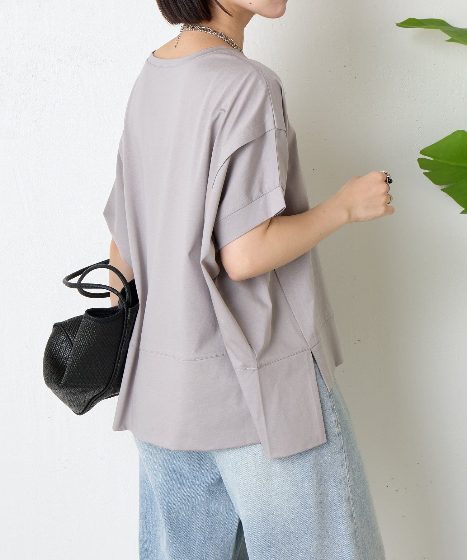 Jena　espace merveilleux(ジェナ　エスパスメルヴェイユ) 【新色登場】【サラサラ素材で涼しく着れる】ビッグ変形Tシャツ