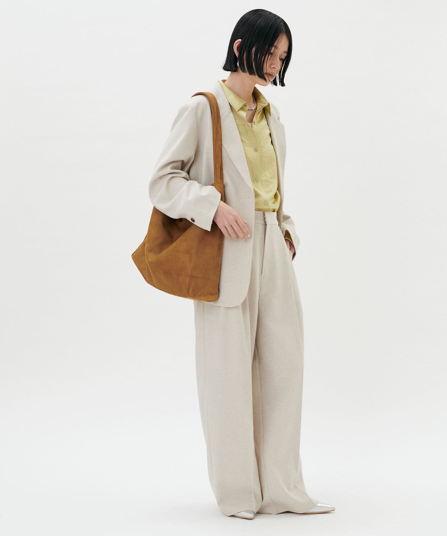 【LARUTA】スエードライクハンドバッグ ブラウン LARUTA｜スエードライクハンドバック | Rakuten Fashion(楽天