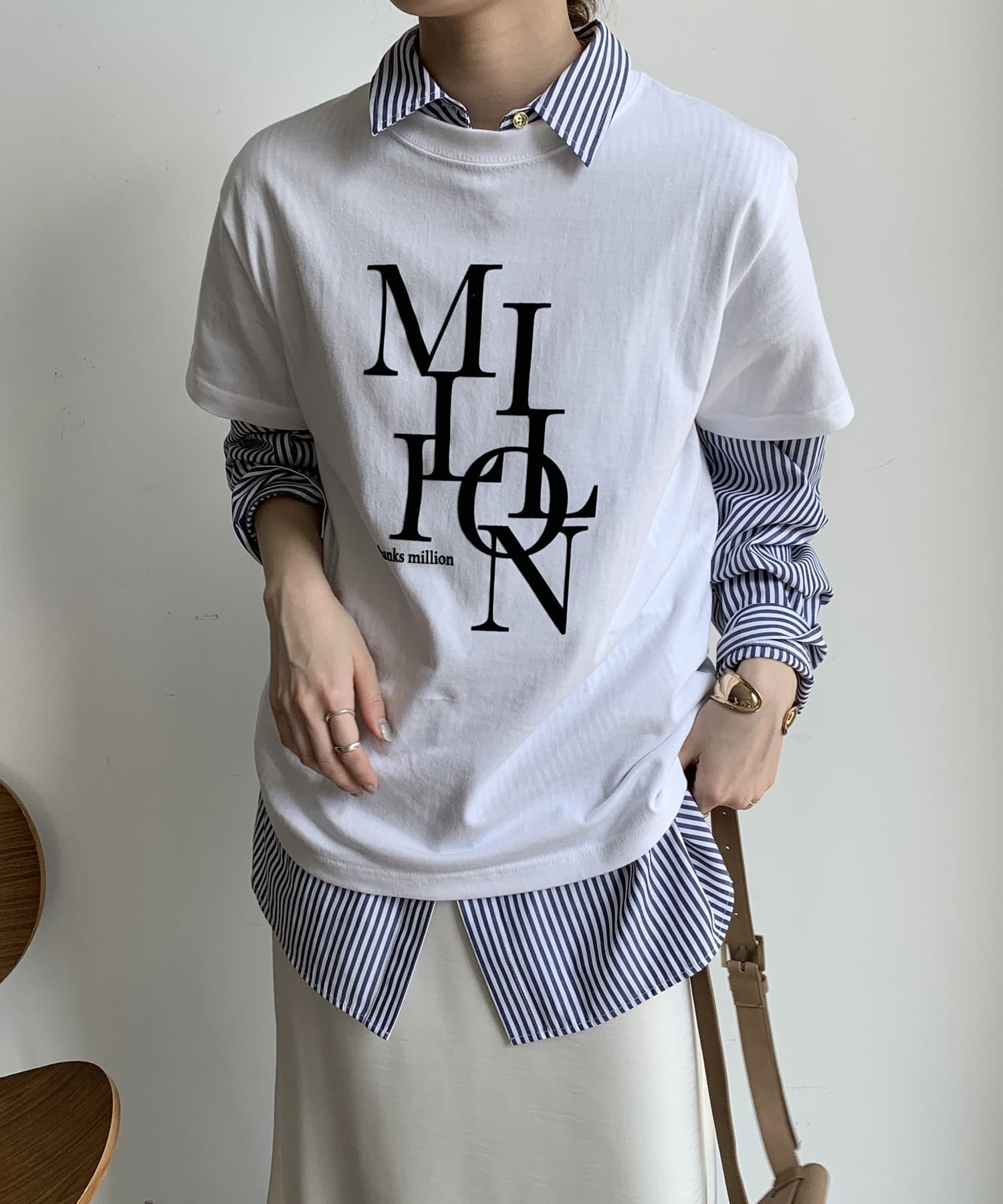 DOUDOU(ドゥドゥ) MILLION MIXフロッキーロゴTEE