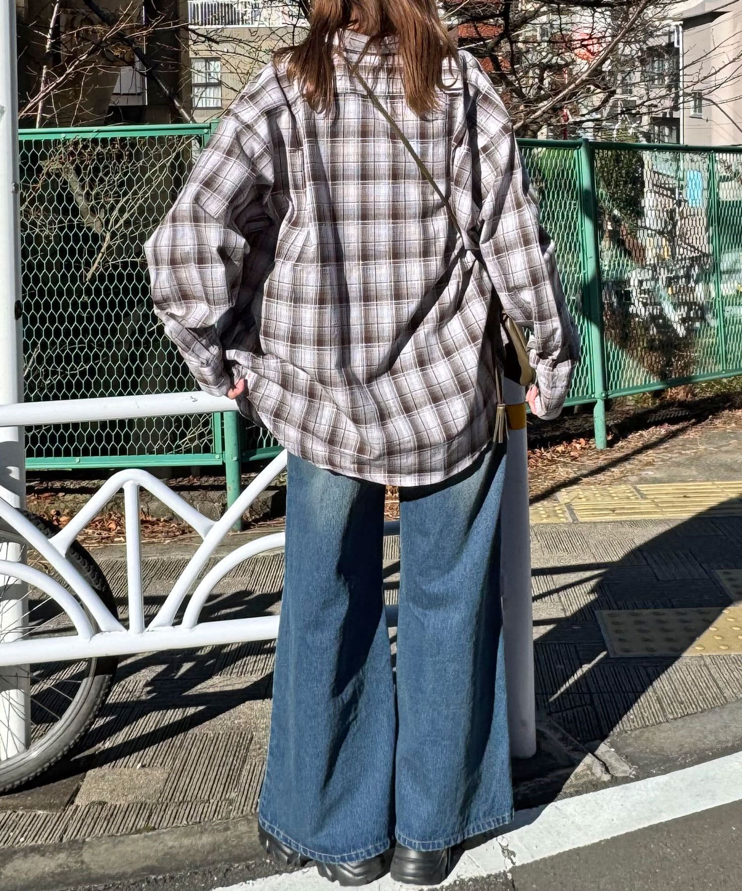 CIAOPANIC(チャオパニック) オンブレチェックシャツ