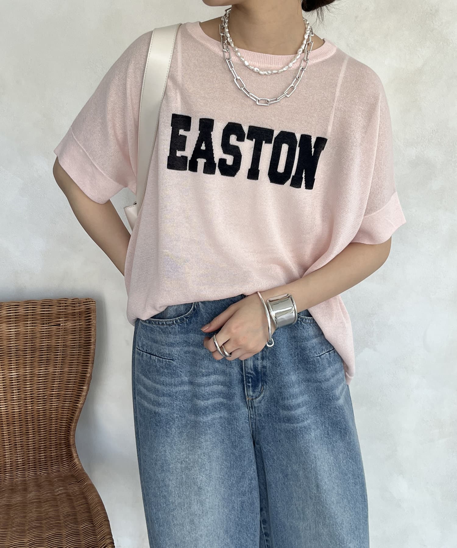 前後2WAYシアーインターシャEASTONロゴニット | DOUDOU(ドゥドゥ
