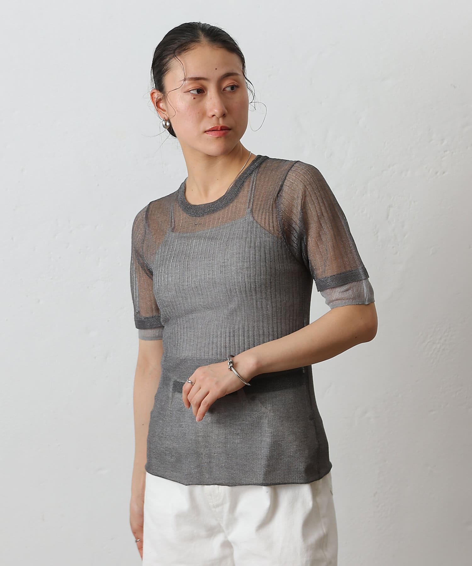 トップス Saya 洗える】CANCLINI クロップド テントライン シャツ / 23区 S