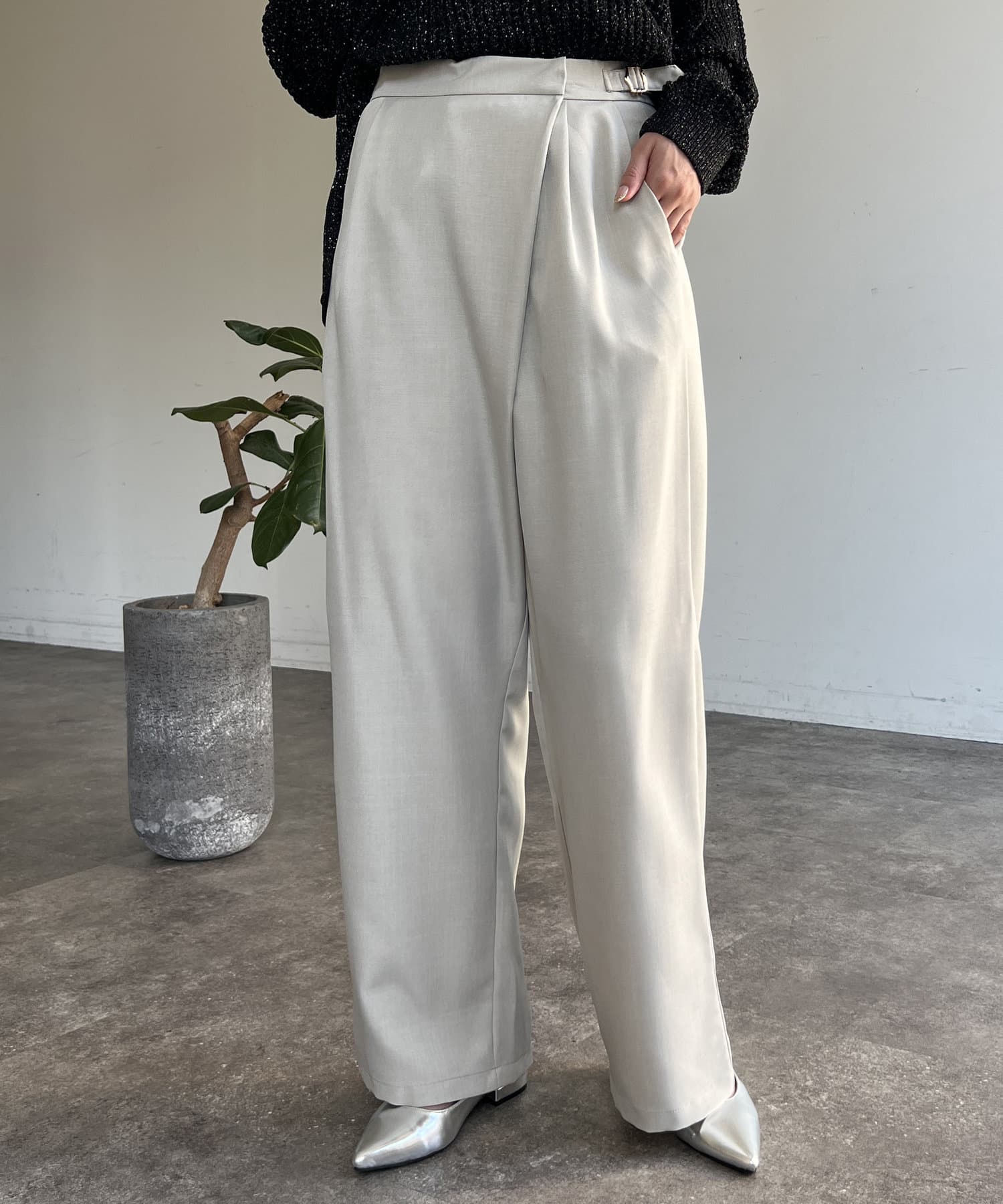 売れ筋新商品 ラップワイドパンツ | PAL | toi(シェトワ)レディース Chez パンツ