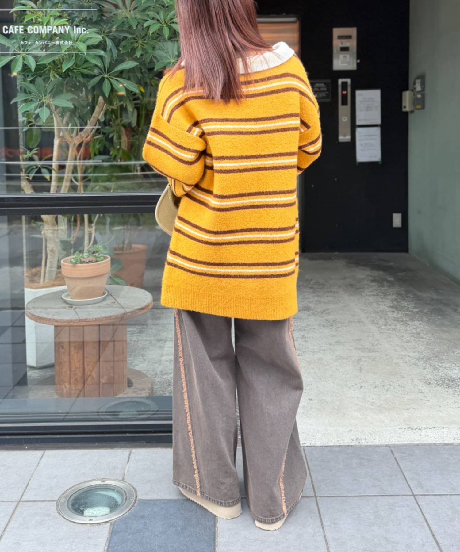 w closet(ダブルクローゼット) 【ベージュが再登場！12月26日予約開始♪】【XS・S・Mサイズ展開】フリンジバギーデニムパンツ