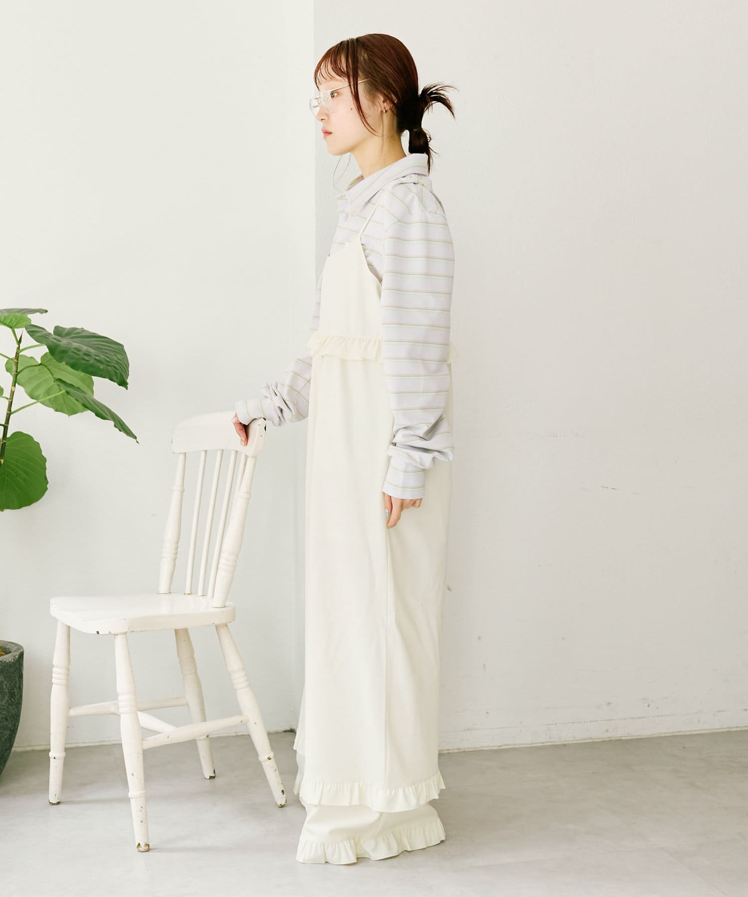 2サイズ展開】フリルキャミサロペット | w closet(ダブル