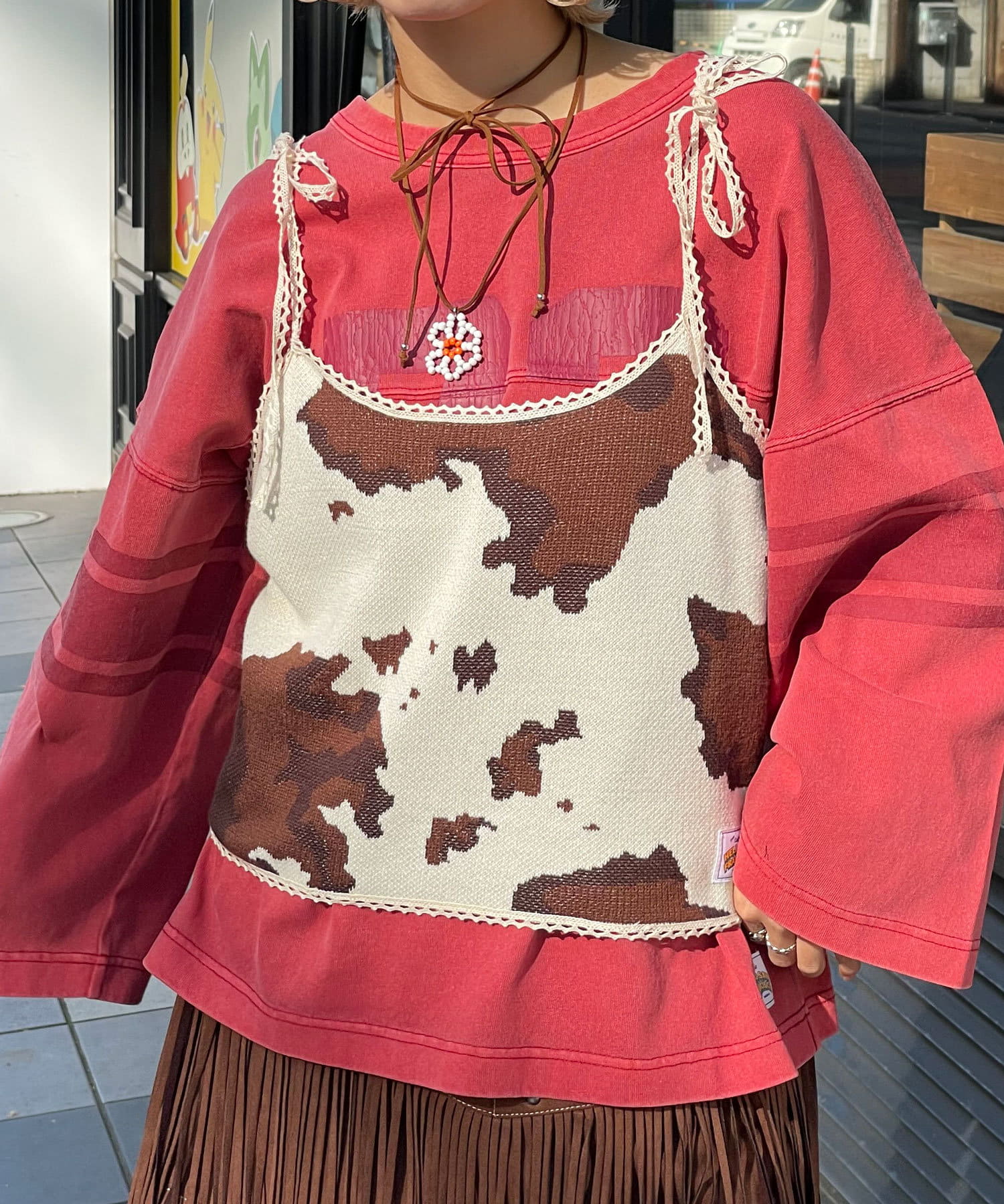 現在開催中のキャンペーン＆お得情報 HELLO.SANFRANCISCO/ハローサンフランシスコ】COW柄キャミ キャミソール