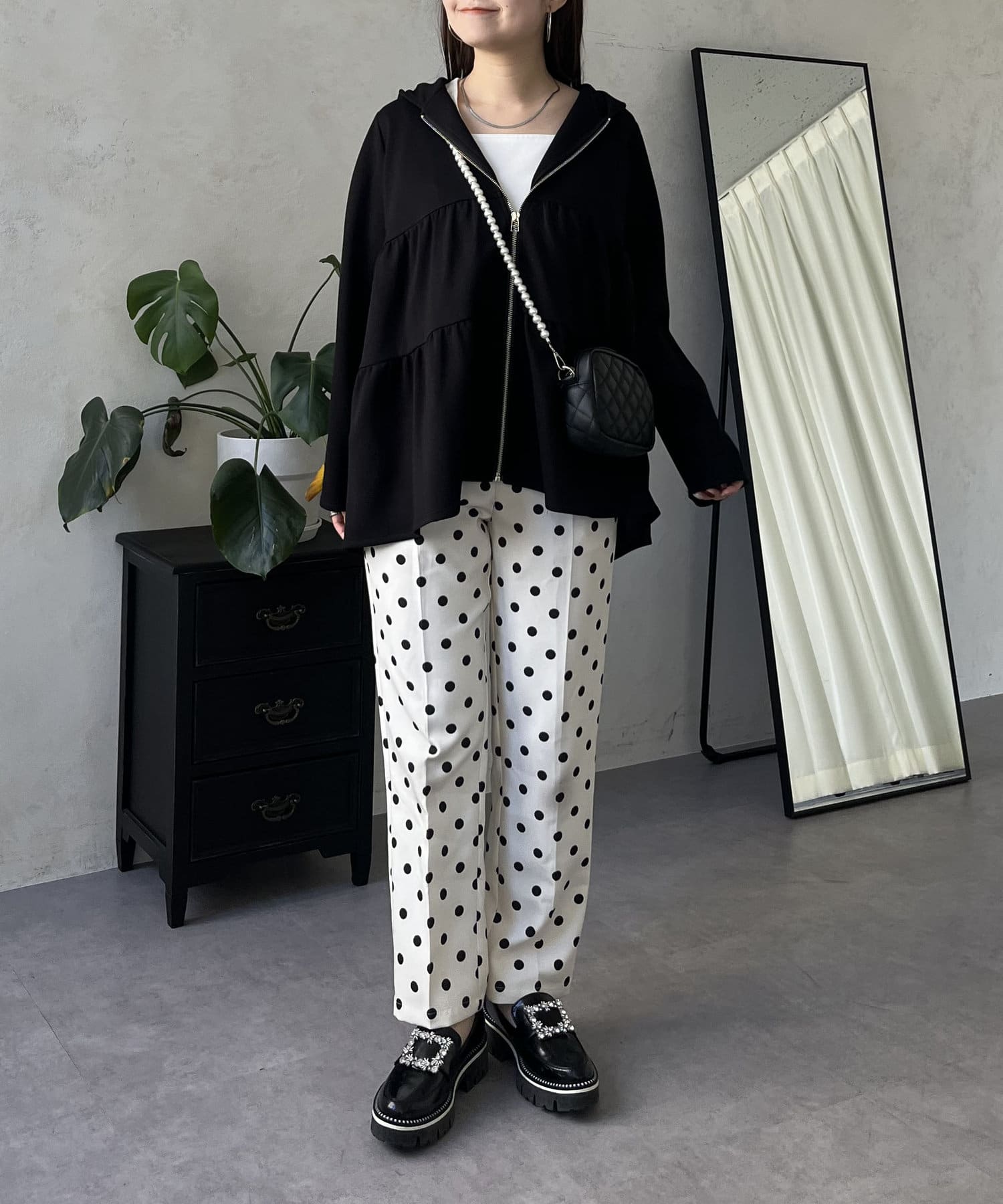 prose verse(プロズヴェール) ティアードジップパーカー