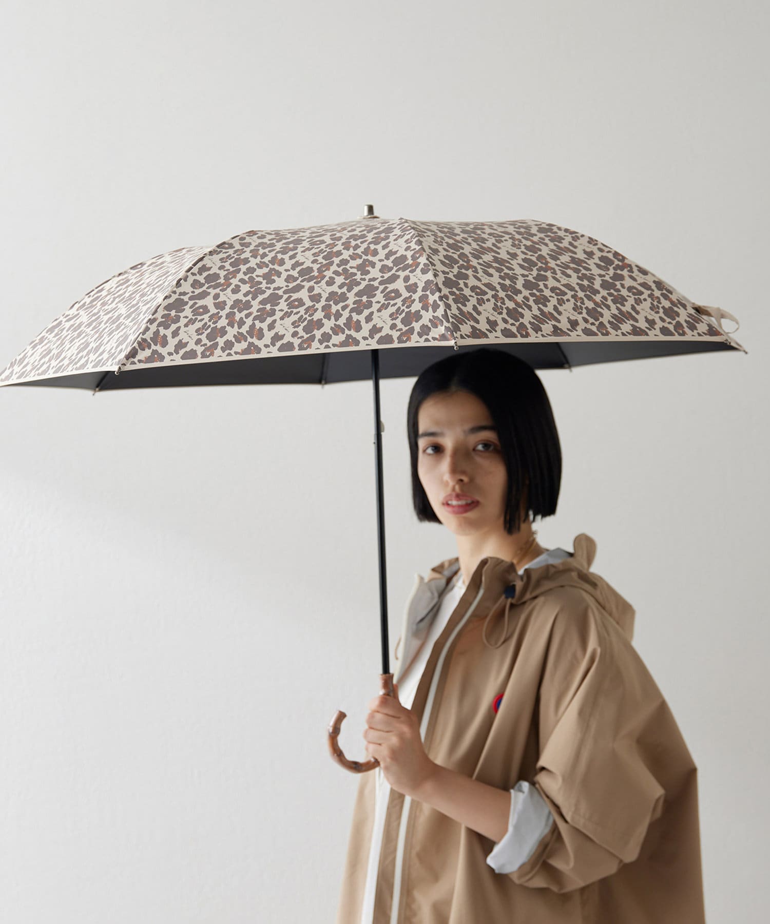 新品未使用　ウィムガゼット　晴雨兼用折り畳み傘　グレー×ゼブラ コラボアイテム】ゼブラ2wayアンブレラ | Whim Gazette(ウィム