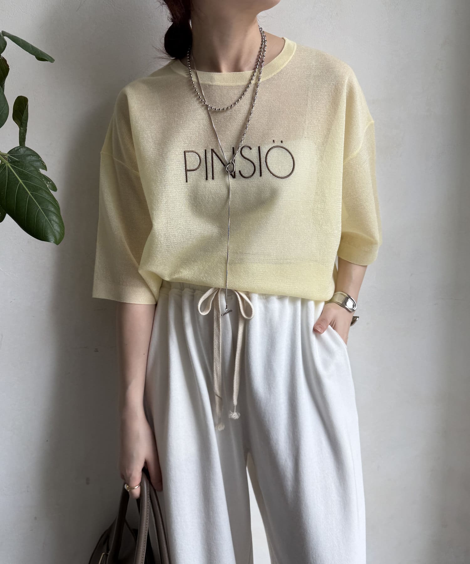 DOUDOU(ドゥドゥ) 【WEB限定】シアーPINSIOロゴニット