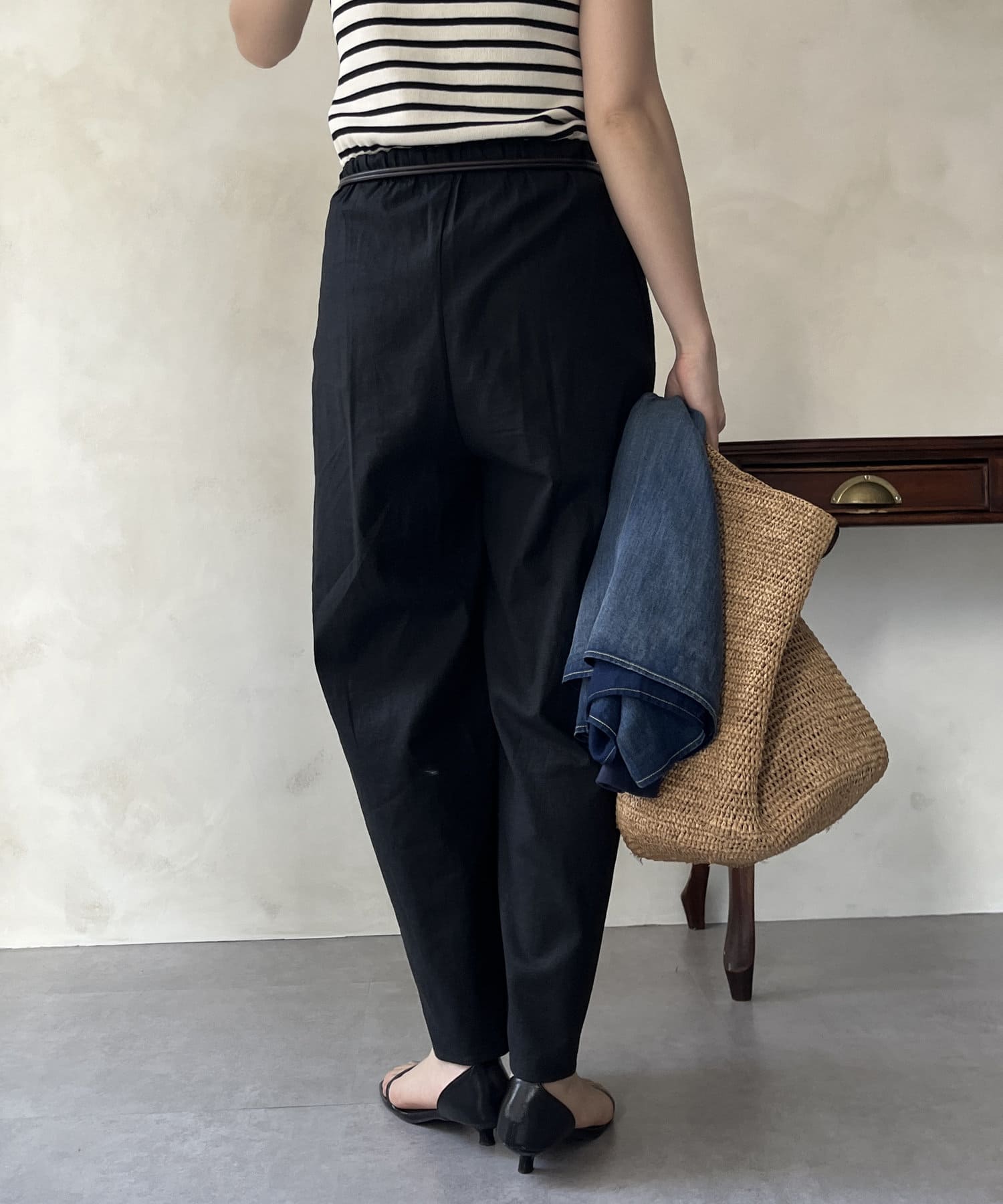 DOUDOU(ドゥドゥ) 【WEB限定】ランダムタックパンツ