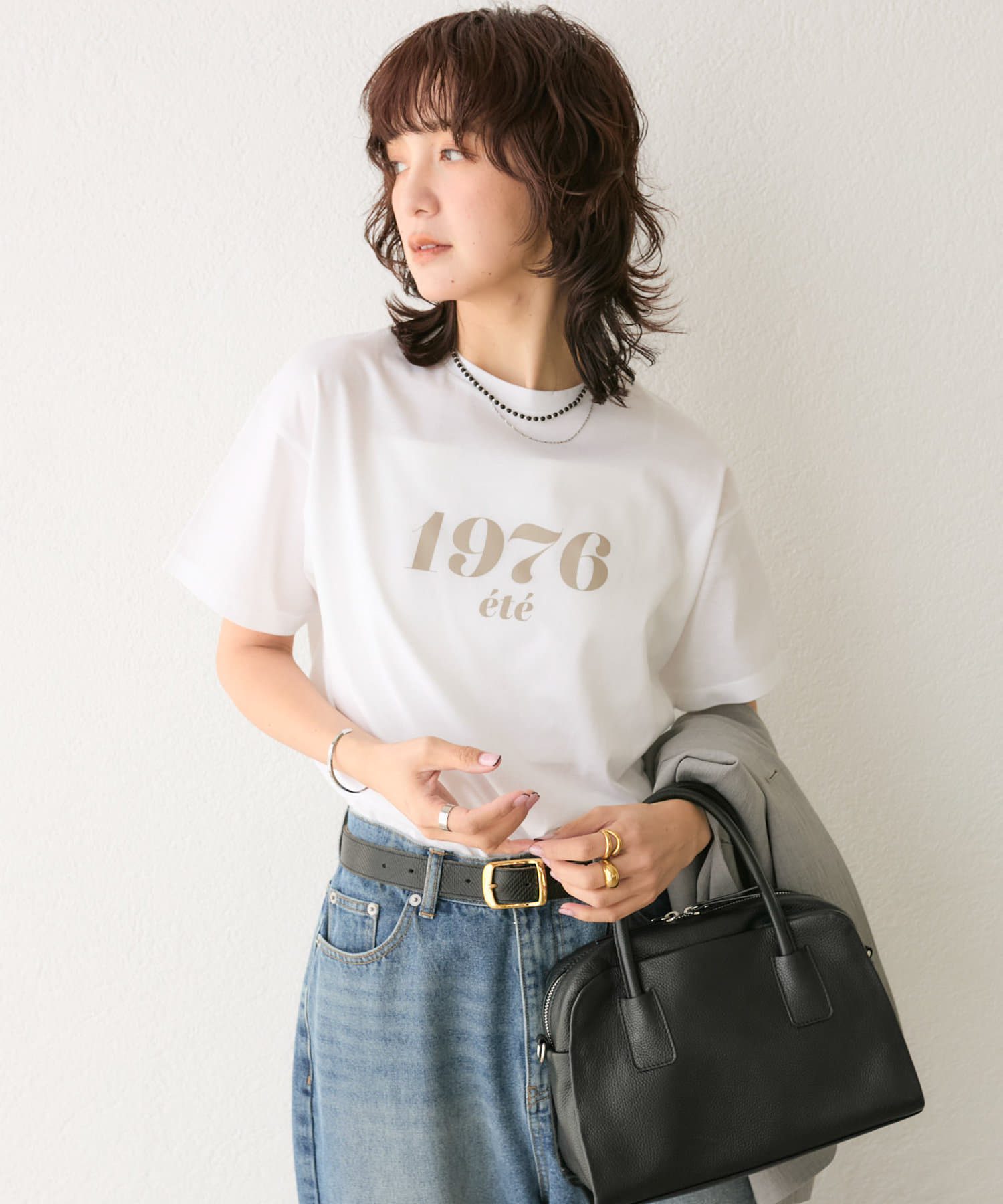 RIVE DROITE(リヴドロワ) レディース 予約【コーデのポイントに】Year Number Tee ホワイト