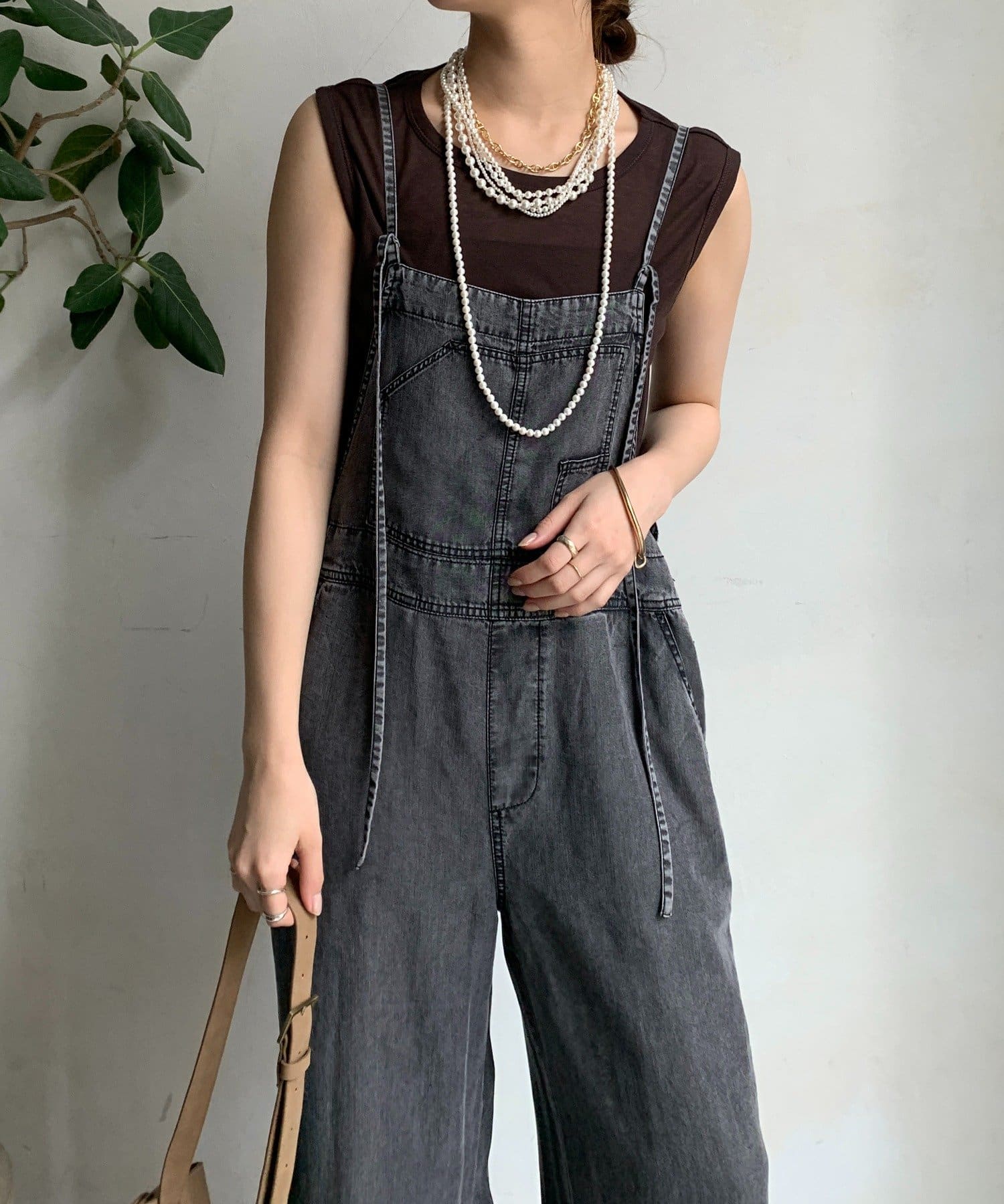 DOUDOU(ドゥドゥ) 【完売カラー再追加！/サイズ展開あり】リヨセルデニムオールインワン