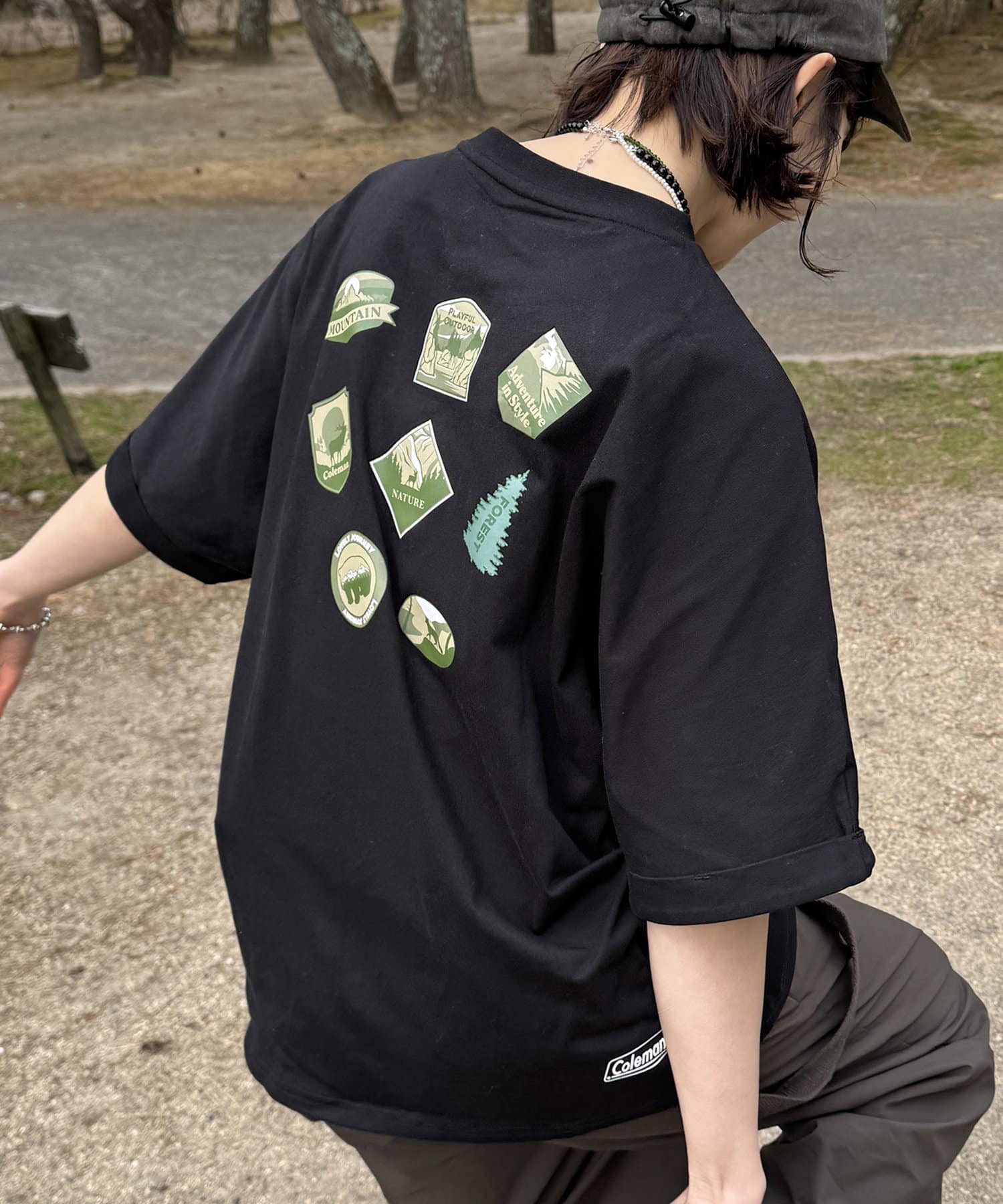 DISCOAT(ディスコート) 【Coleman別注】バックプリントTシャツ《ユニセックス》