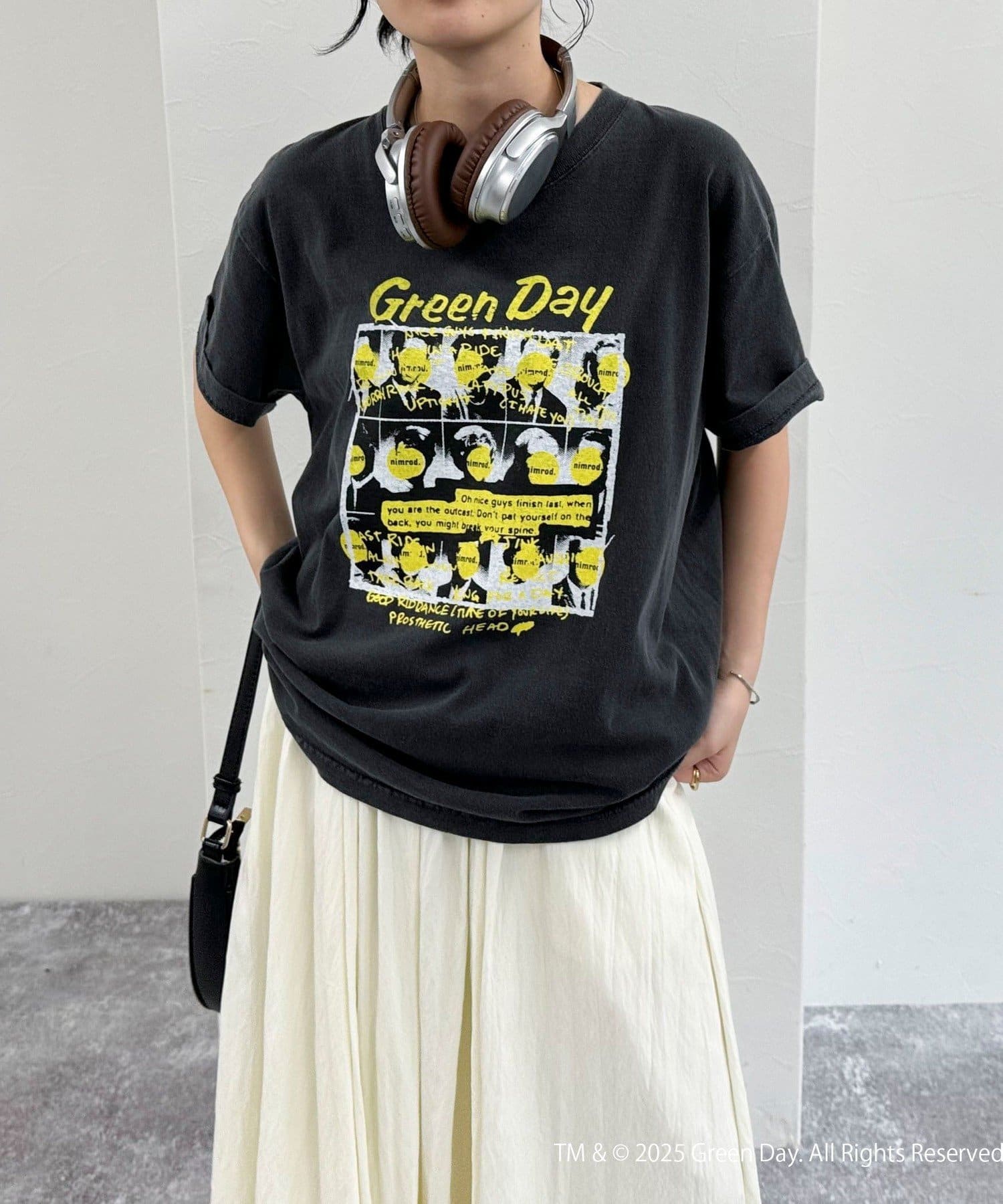 FREDY & GLOSTER(フレディ アンド グロスター) レディース 【GOOD ROCK SPEED】GREEN DAY 半袖Tシャツ チャコールグレー