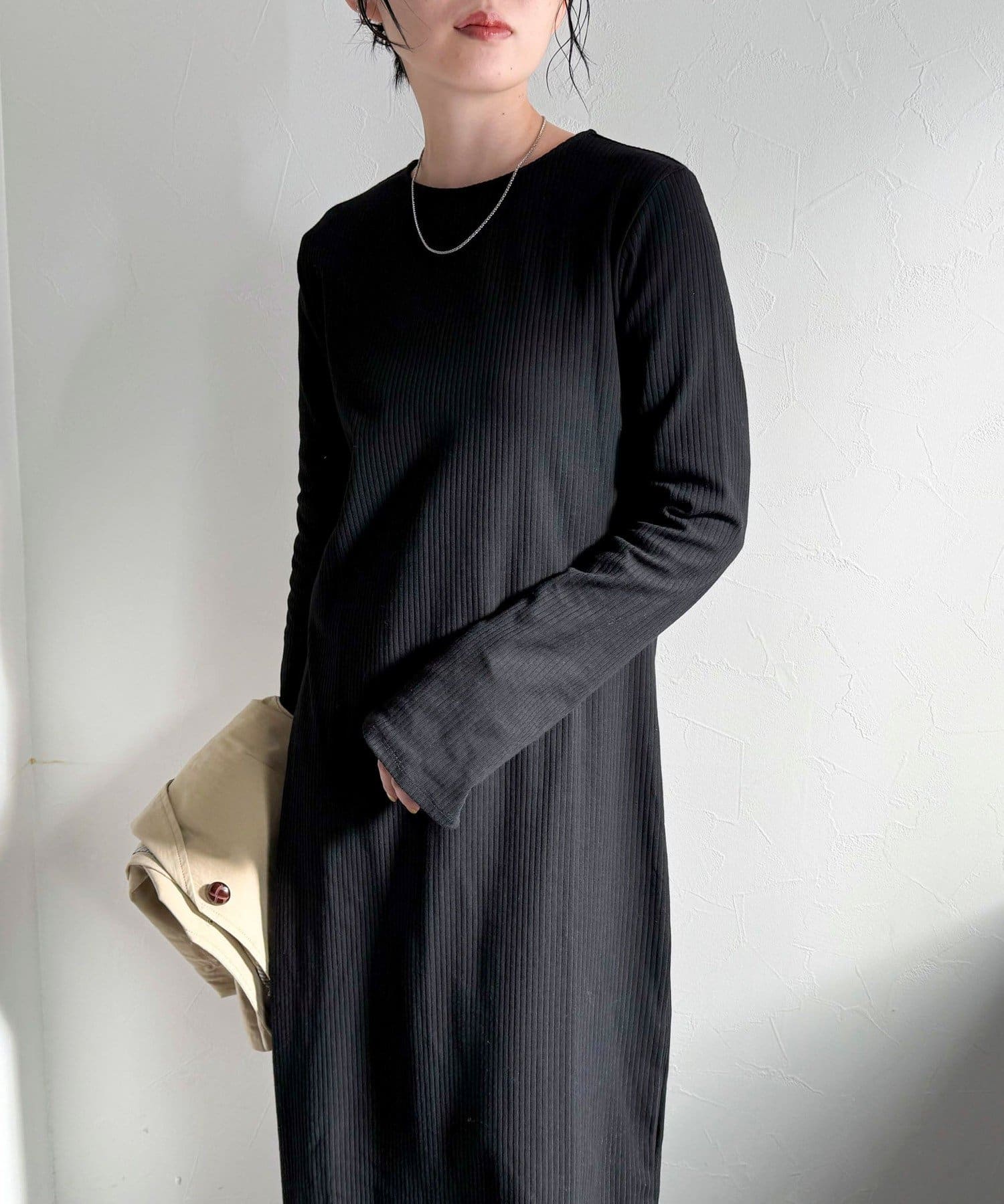 フレアスリーブリブカットワンピース | FREDY & GLOSTER(フレディ