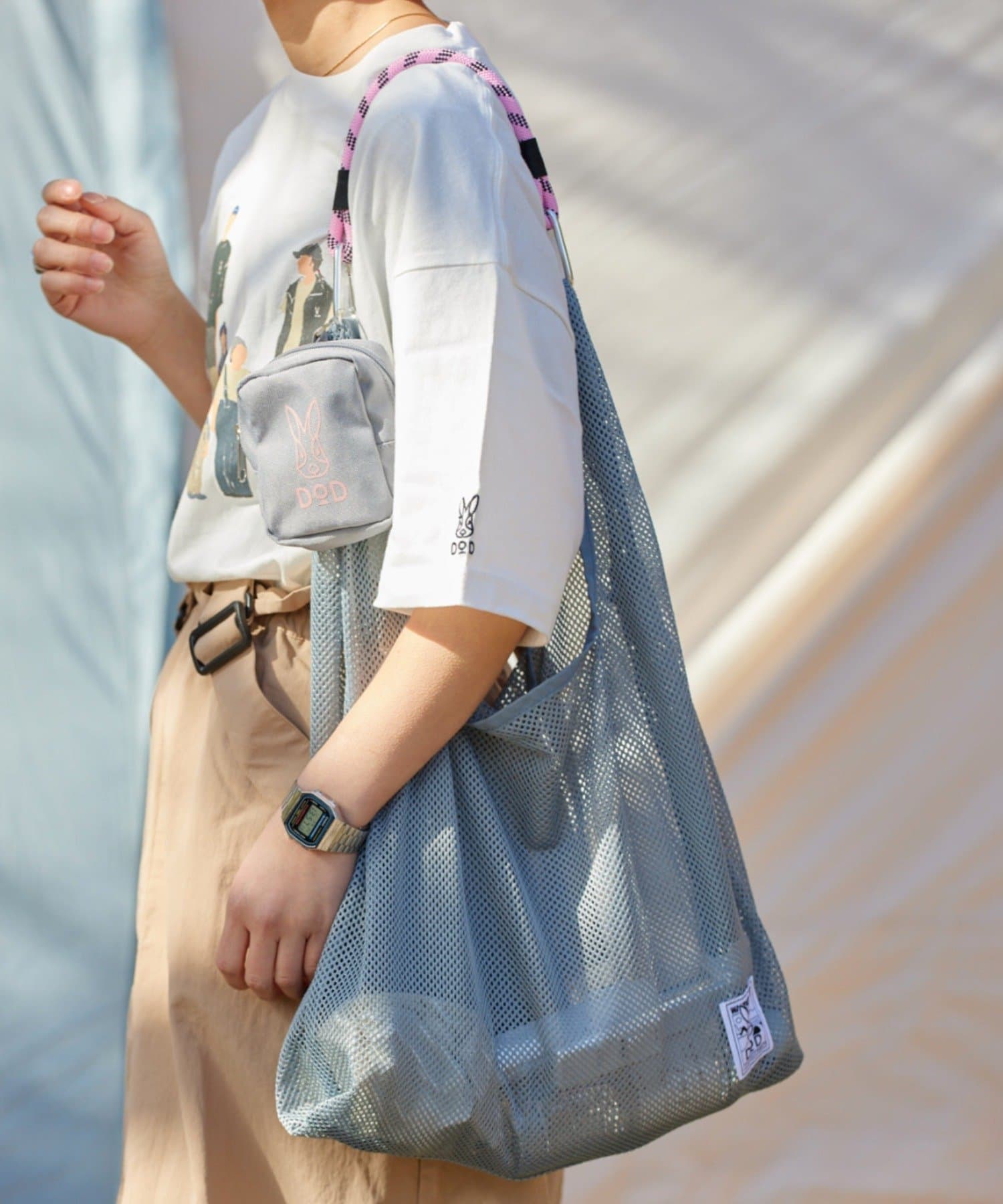 【DOD別注】ポーチ付きメッシュBAG初回EC販売分完売につき、ONLINEでは第2期の予約が決定！！2025年5月17日AM10：00 ～ 予約販売スタート※6月上旬頃のお届け予定となります。※予約