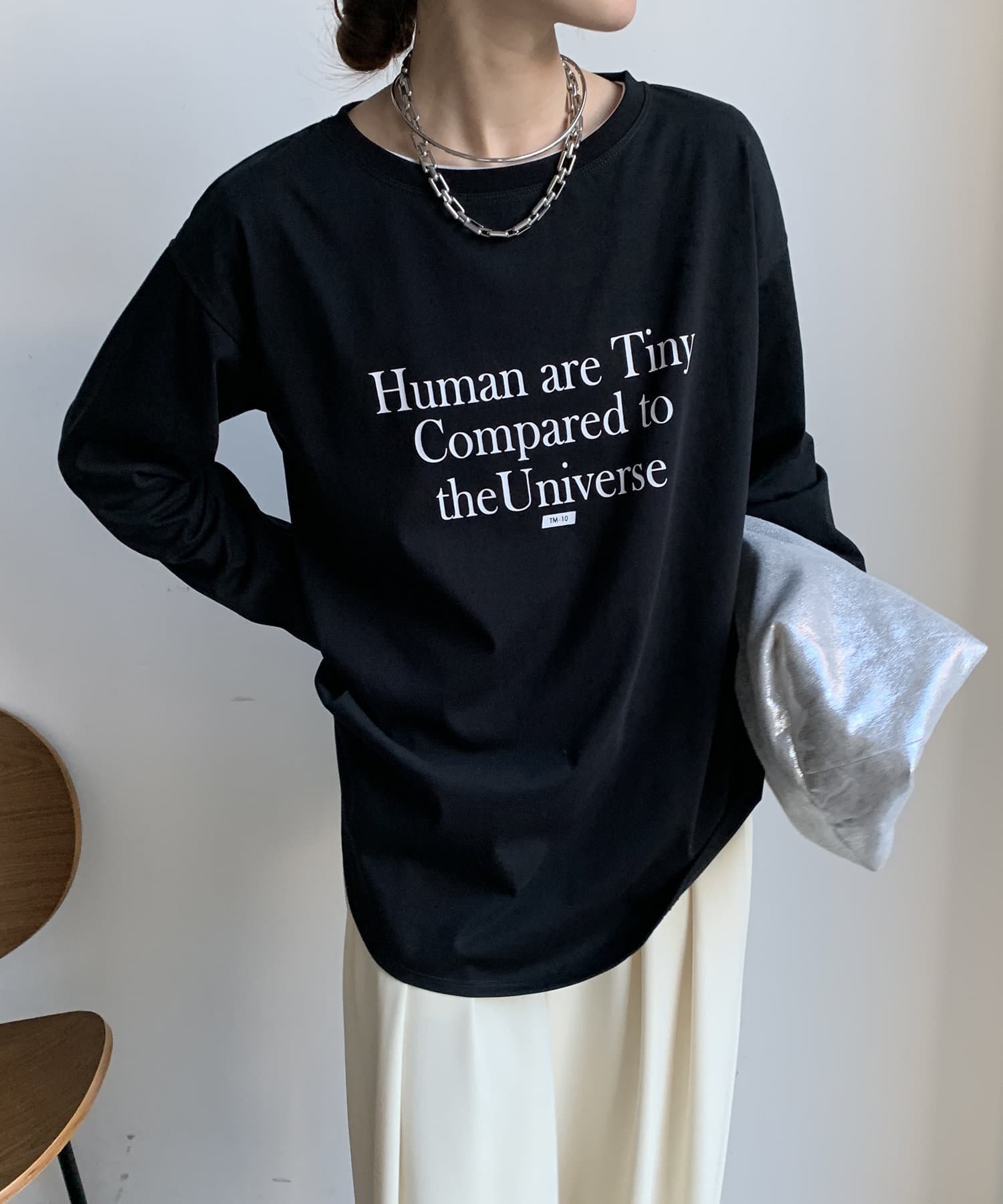 DOUDOU(ドゥドゥ) 【WEB限定】HUMAN ARE TINY ロンTEE