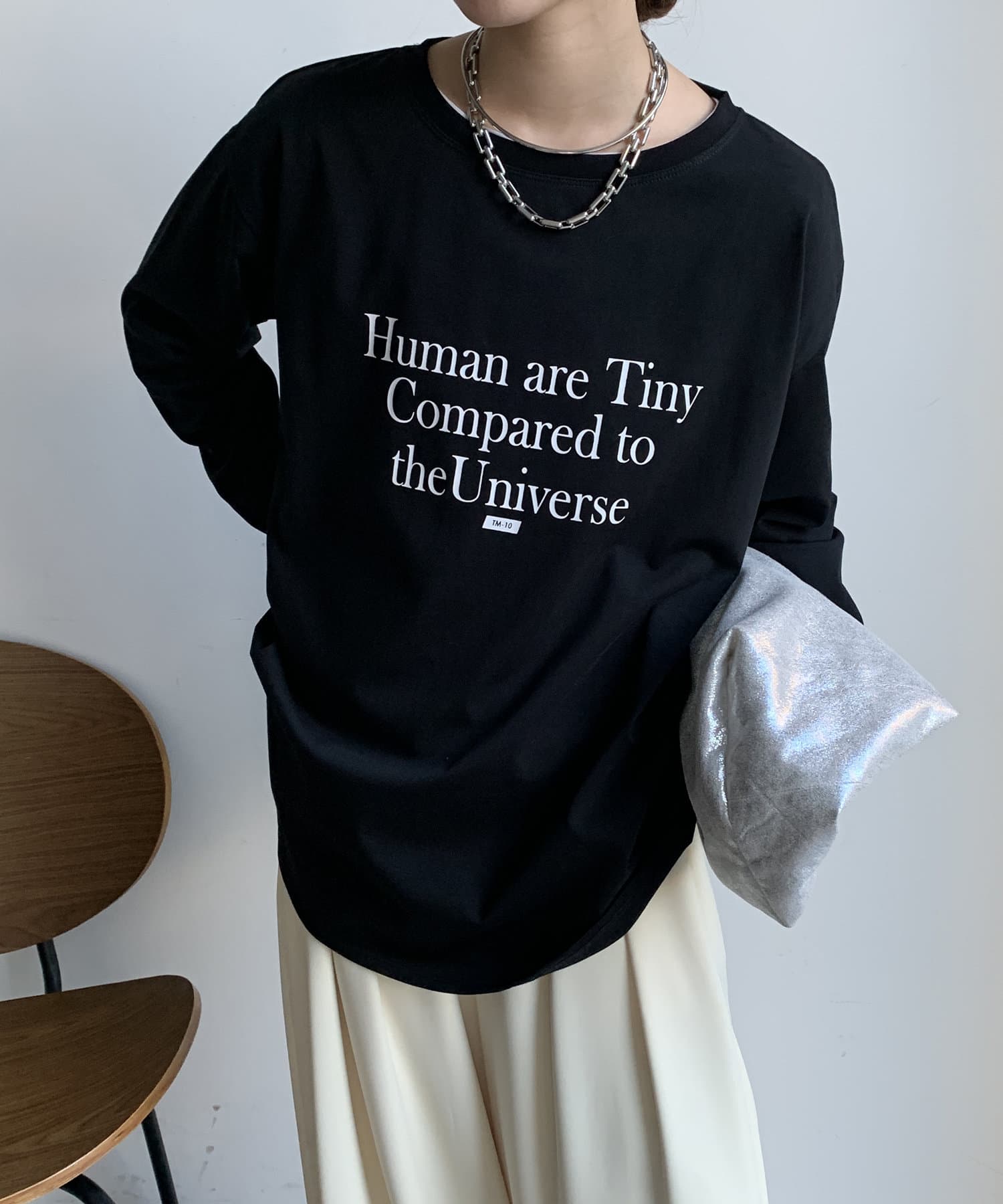 DOUDOU(ドゥドゥ) 【WEB限定】HUMAN ARE TINY ロンTEE