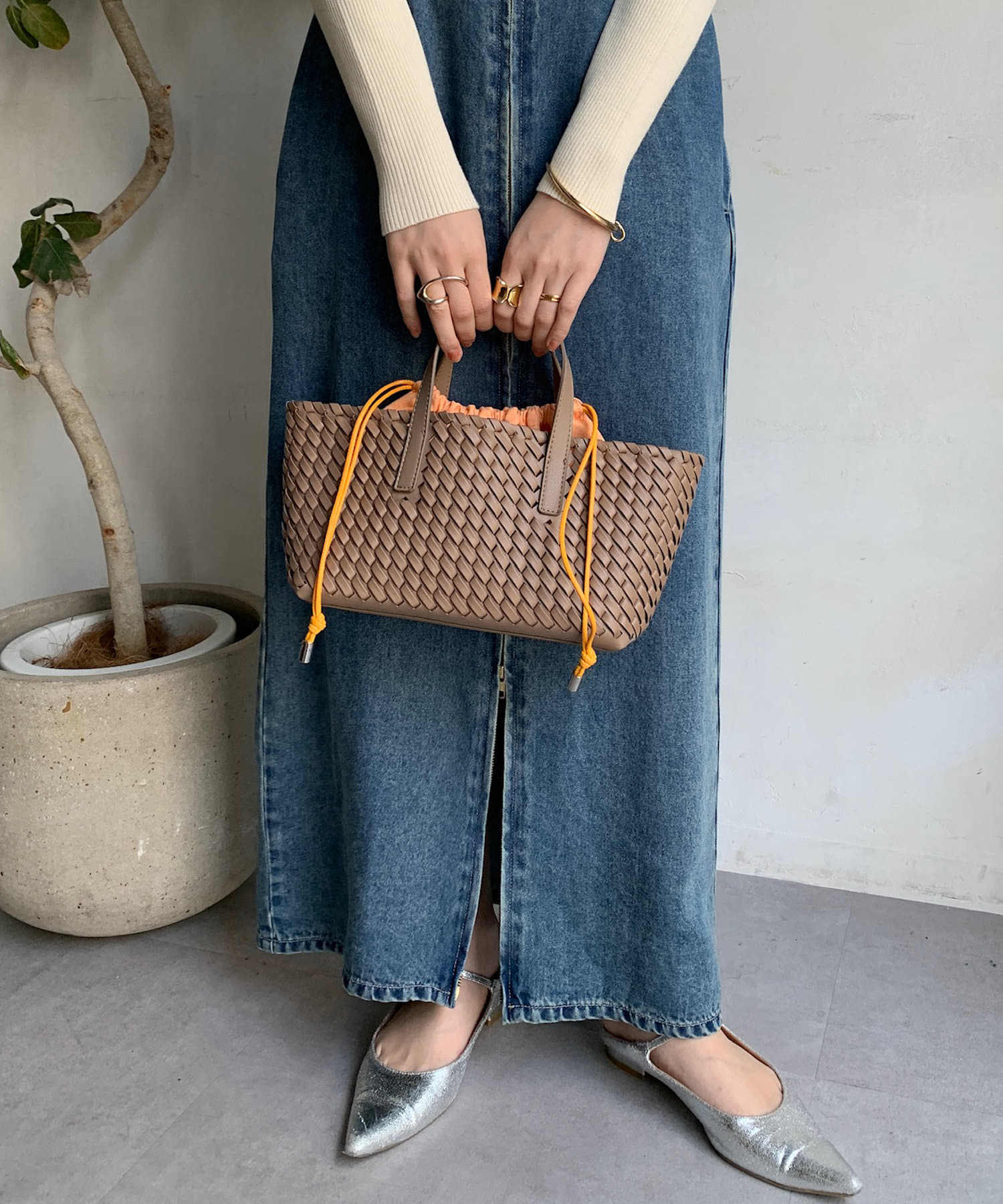 DOUDOU(ドゥドゥ) 【WEB限定】コードカガリスクエアトート