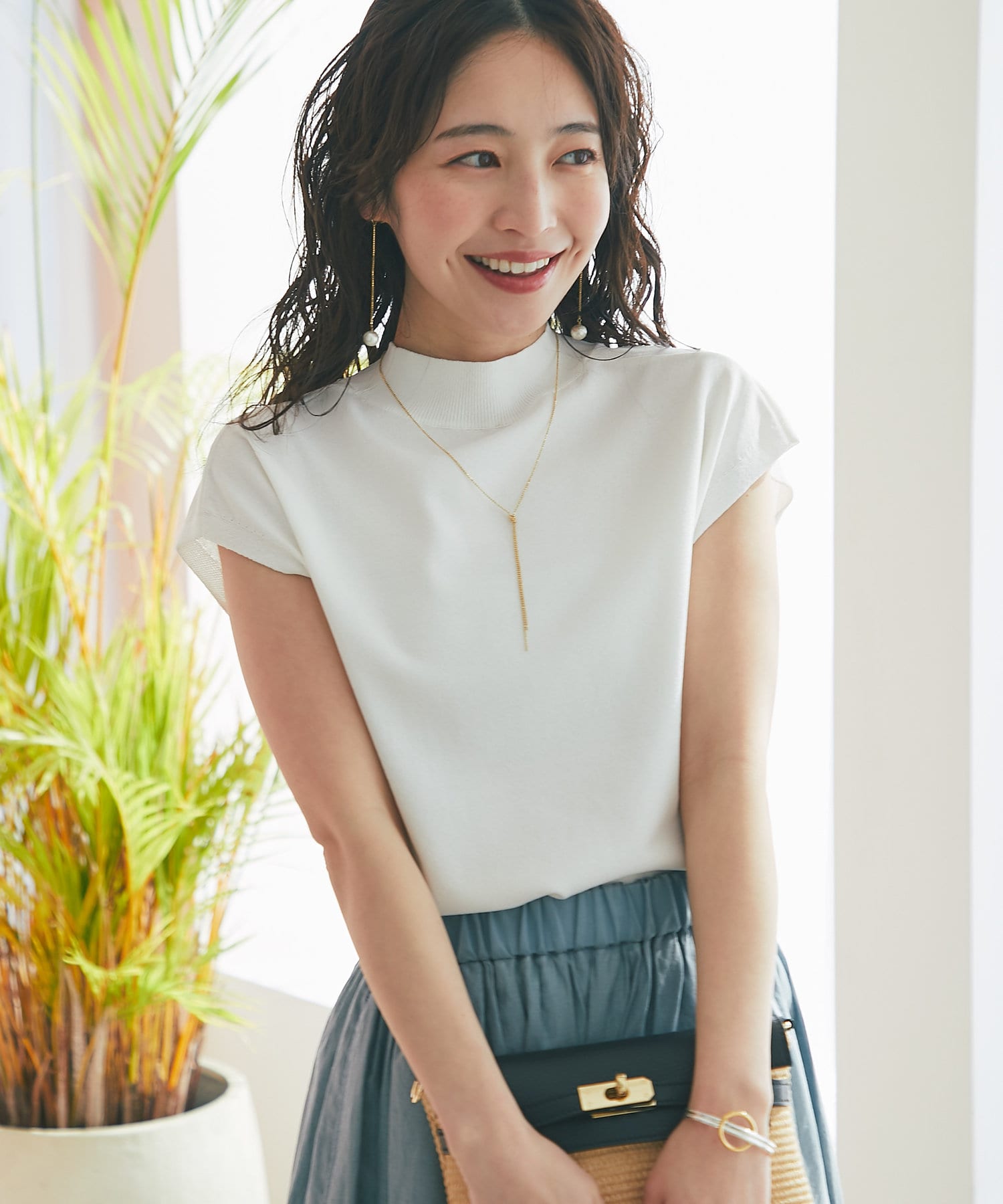 名品・UVカット・接触冷感】クールタッチUVハイネックフレンチ