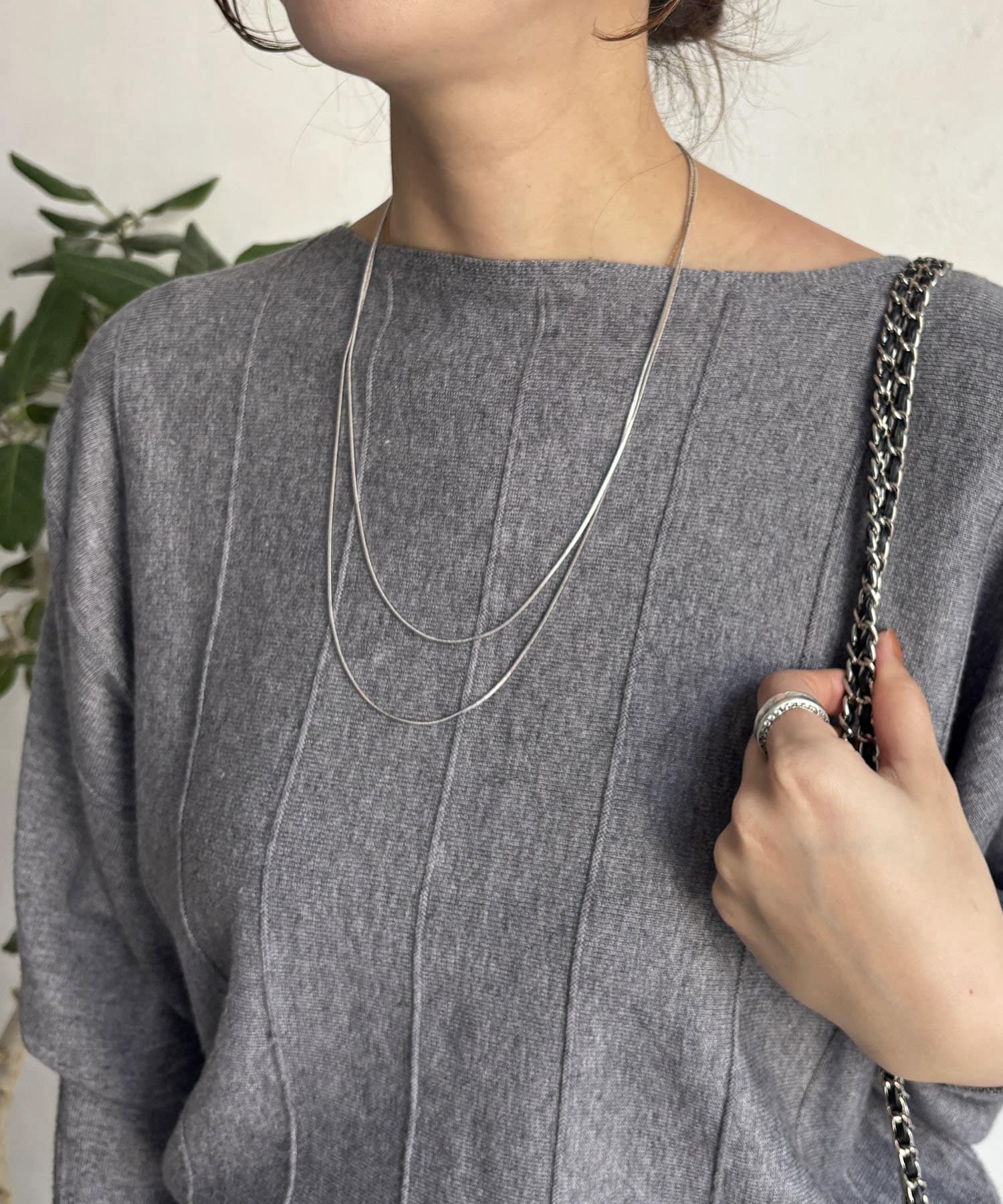 un dix cors(アンディコール) Wチェーンネックレス