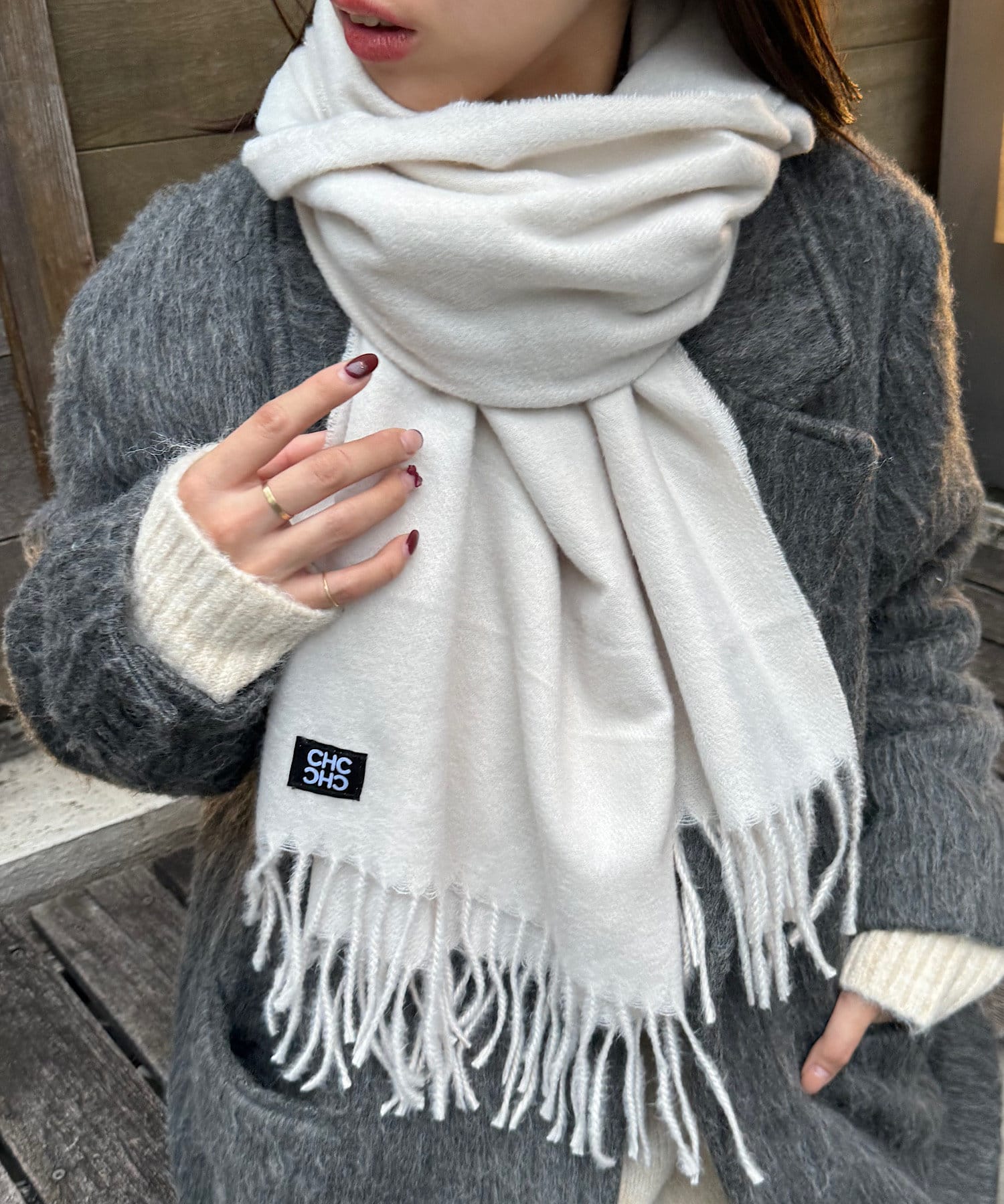 Chico】ネーム入り無地ストール | OUTLET(アウトレット)レディース