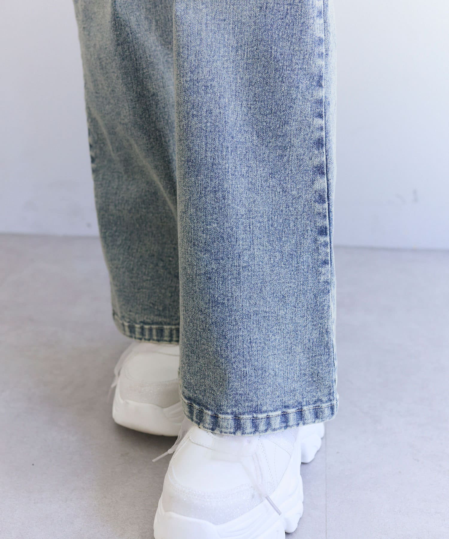OLIVE des OLIVE(オリーブ デ オリーブ) 【S/Mサイズ展開】美脚ストレッチデニムパンツ