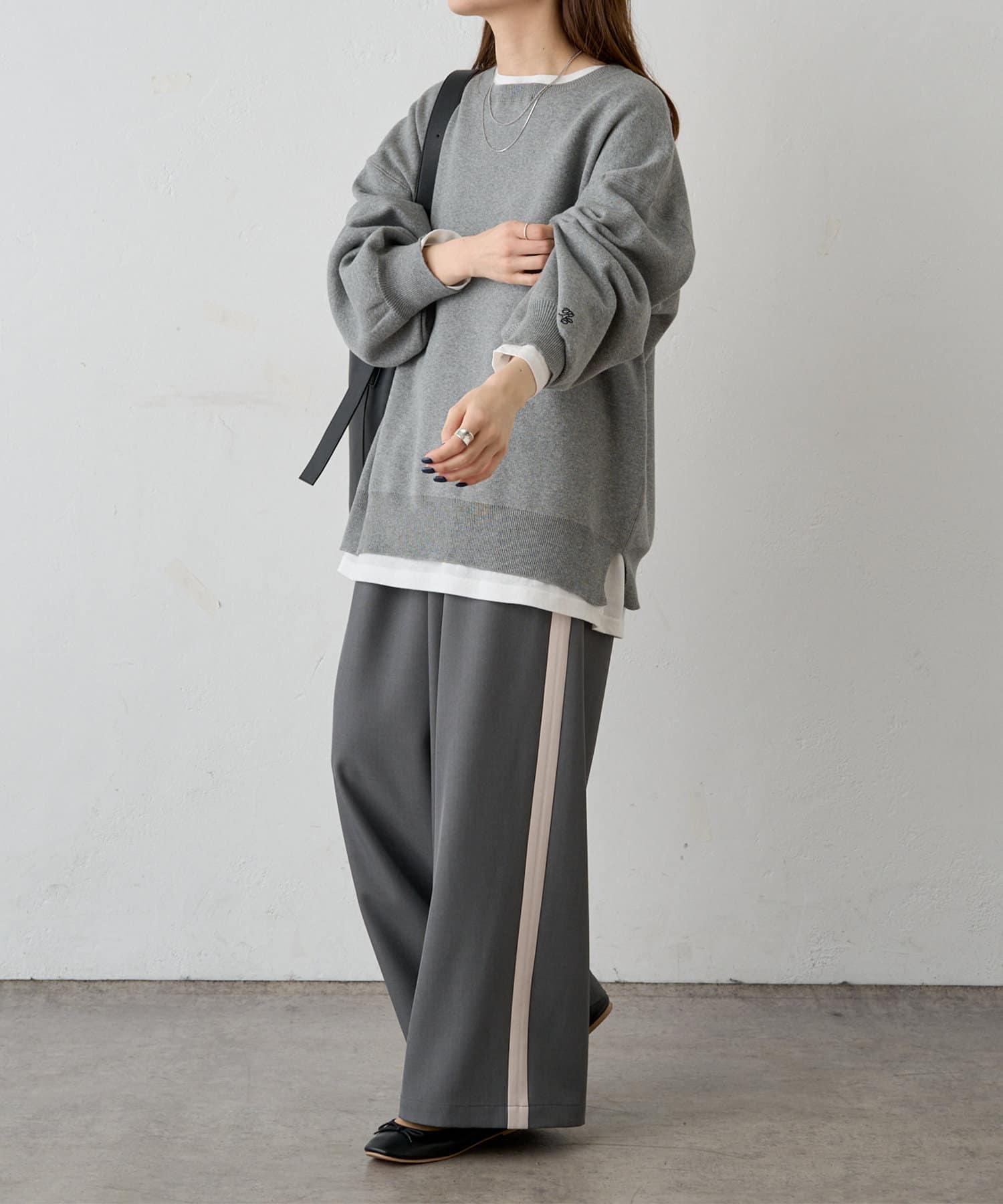 PUAL CE CIN(ピュアルセシン) 【SET ITEM】シンプルニット+カットソーセット