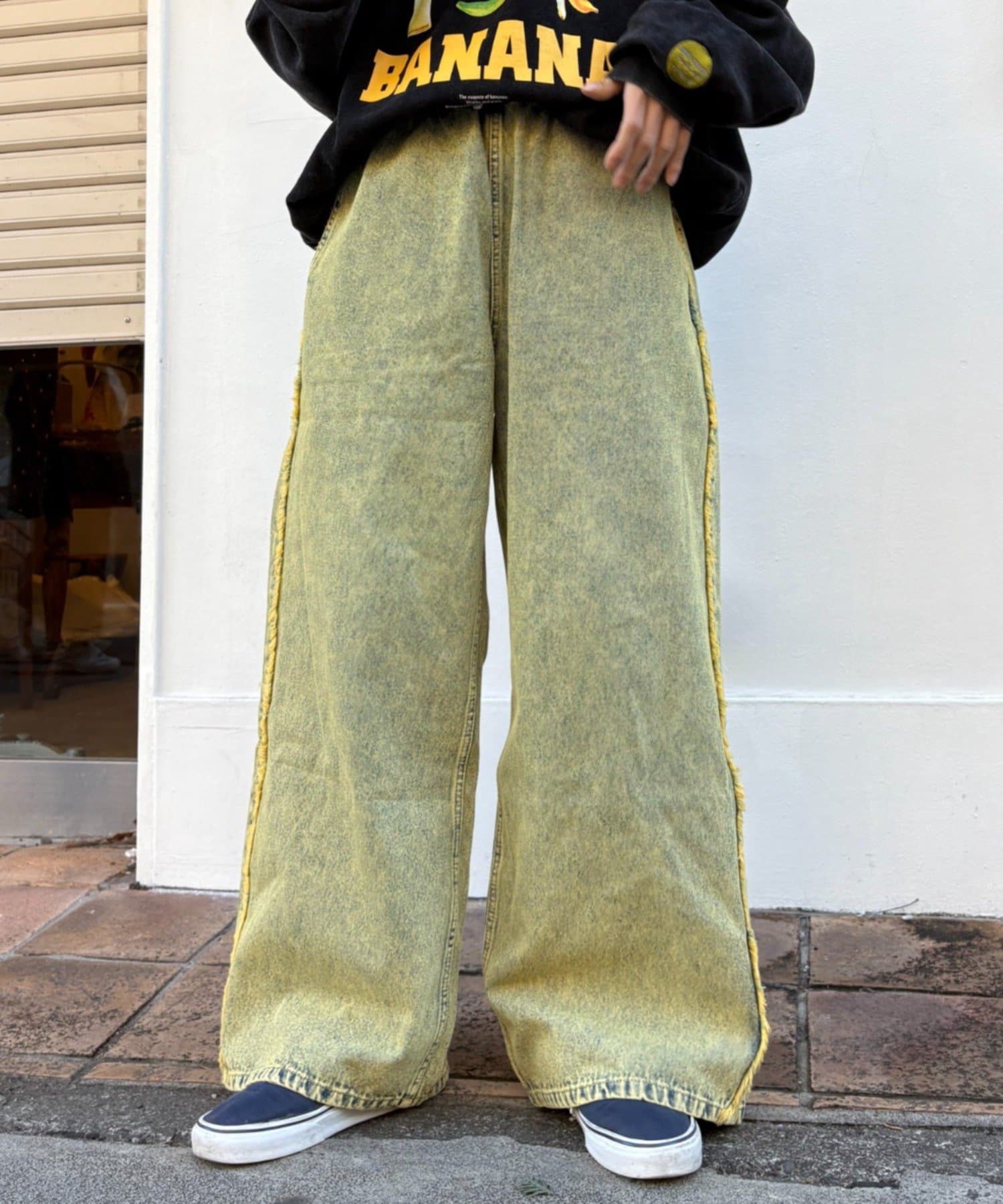 CIAOPANIC TYPY(チャオパニックティピー) 【SOUNDS GOOOOD】デニムフリンジワイドパンツ