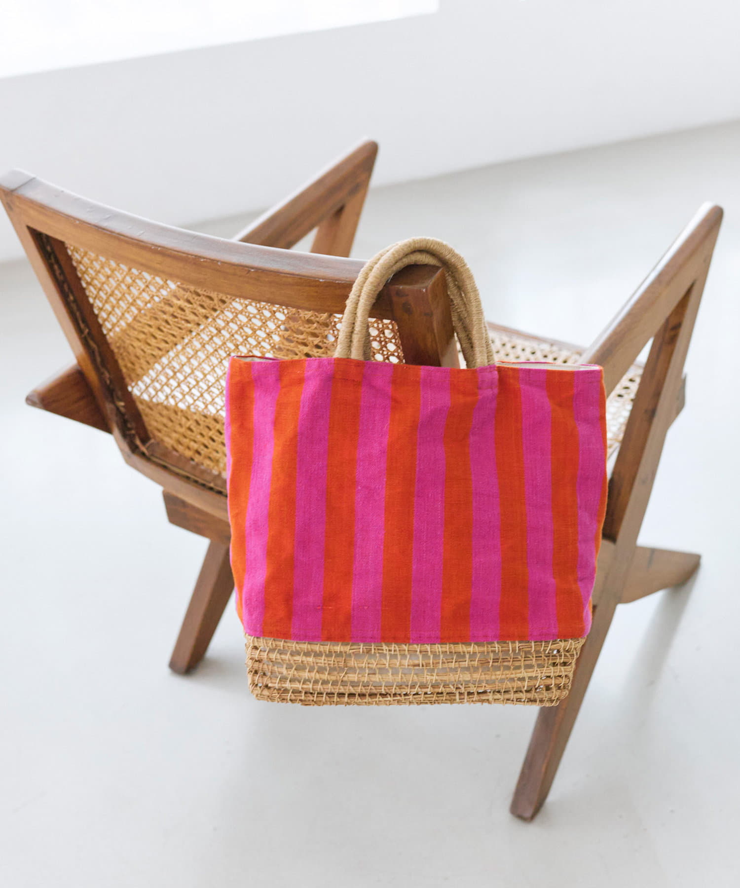 La boutique BonBon(ラブティックボンボン) 【タランゴ】コットンストライプトートバッグ
