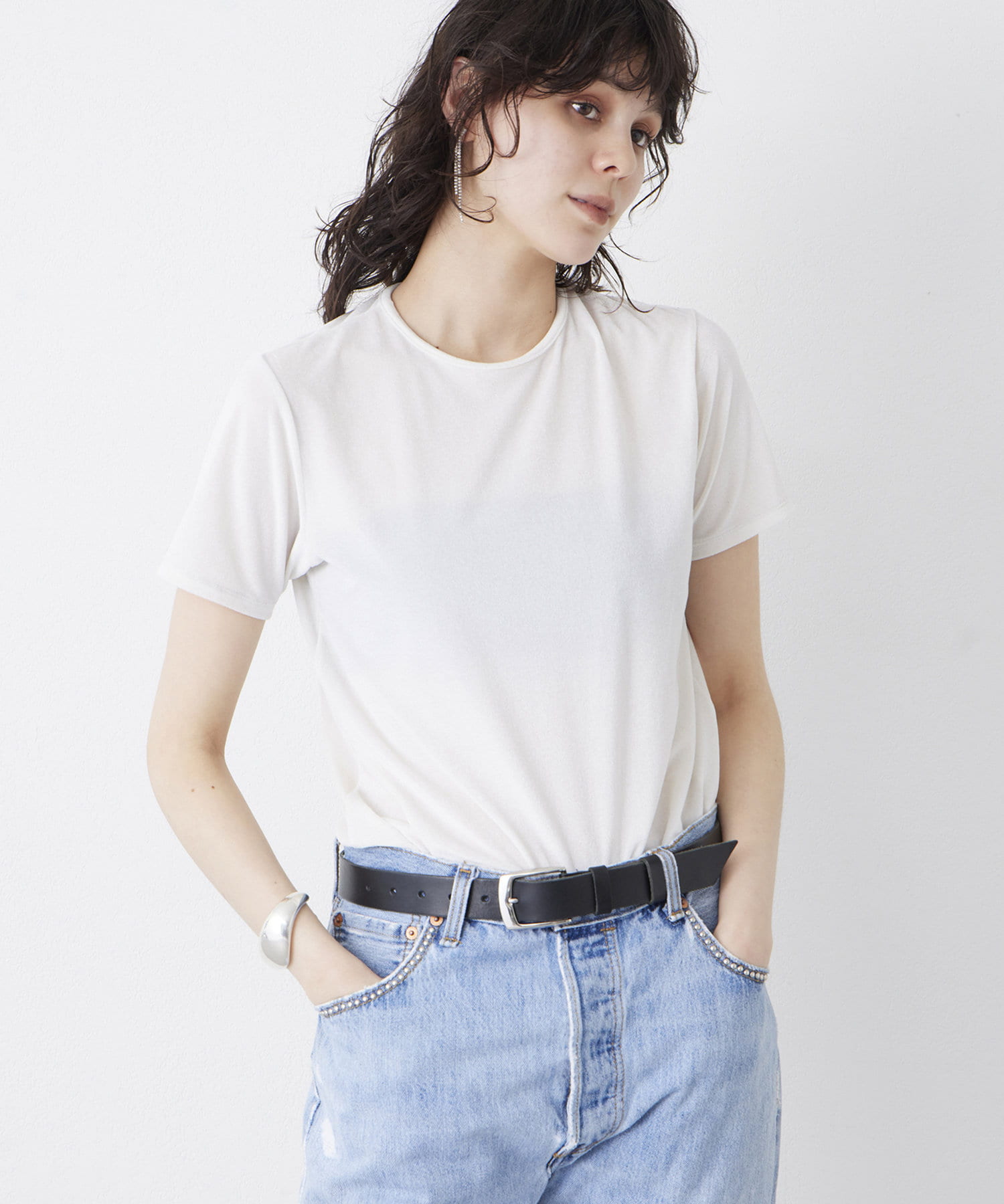tシャツ 「THE PAUSE」シアーベロアTEE レディース Whim Gazette｜【THE PAUSE】シアーベロアTEE | Rakuten Fashion