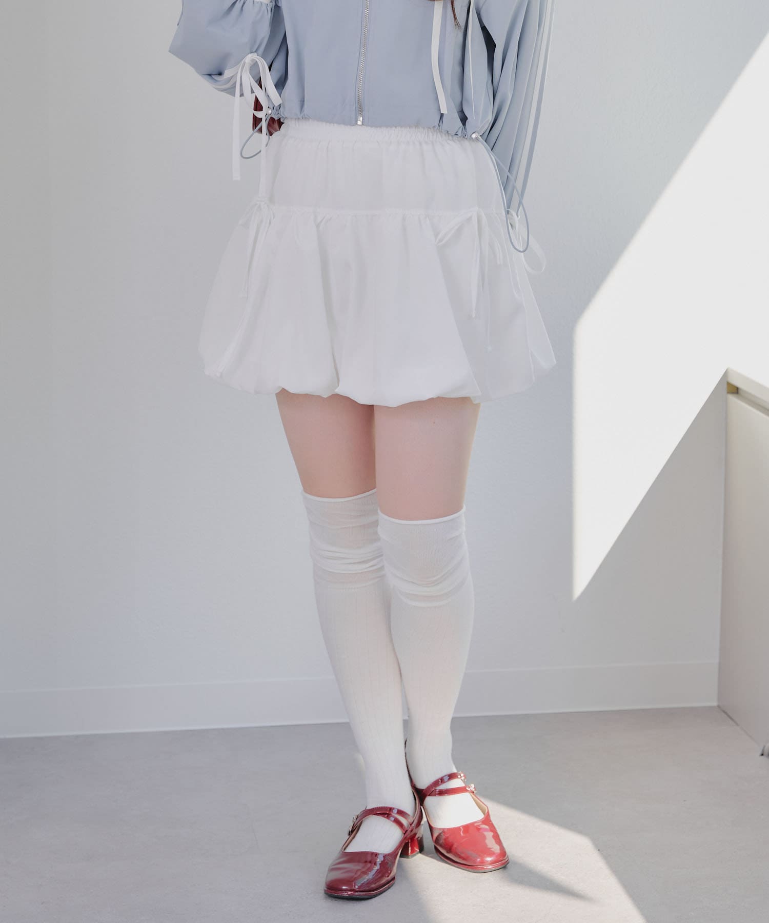 春の新作】【OUTLET限定】リボンバルーンミニスカート | NICE
