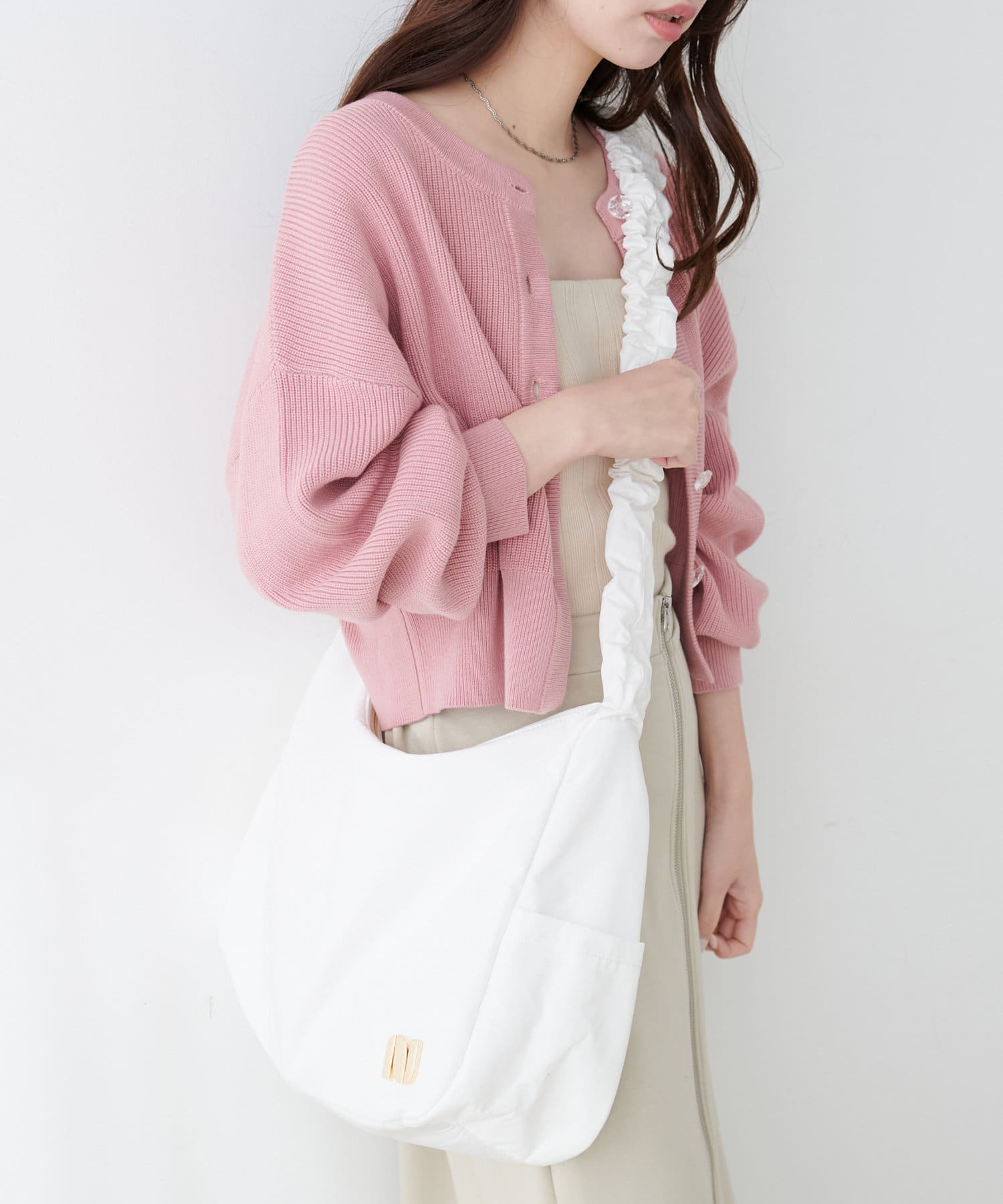 特価ブランド ギャザーナイロンショルダーBAG couture(ナチュラル natural | バッグ