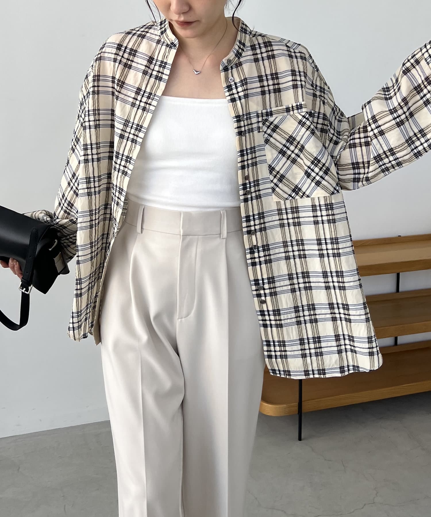 YENN＞チェックシャツ | CAPRICIEUX LE'MAGE(カプリシュレ