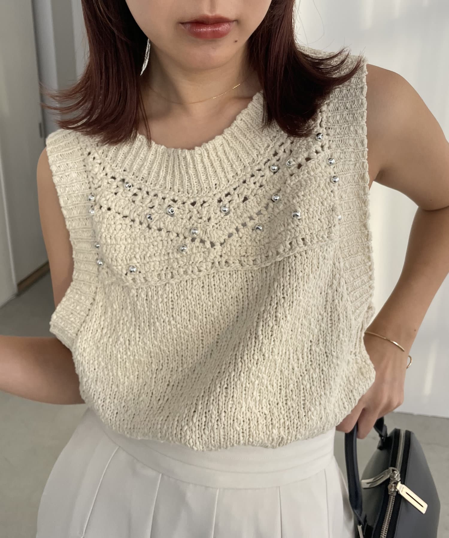 CAPRICIEUX LE'MAGE(カプリシュレマージュ) ＜YENN＞ビーズニットベスト