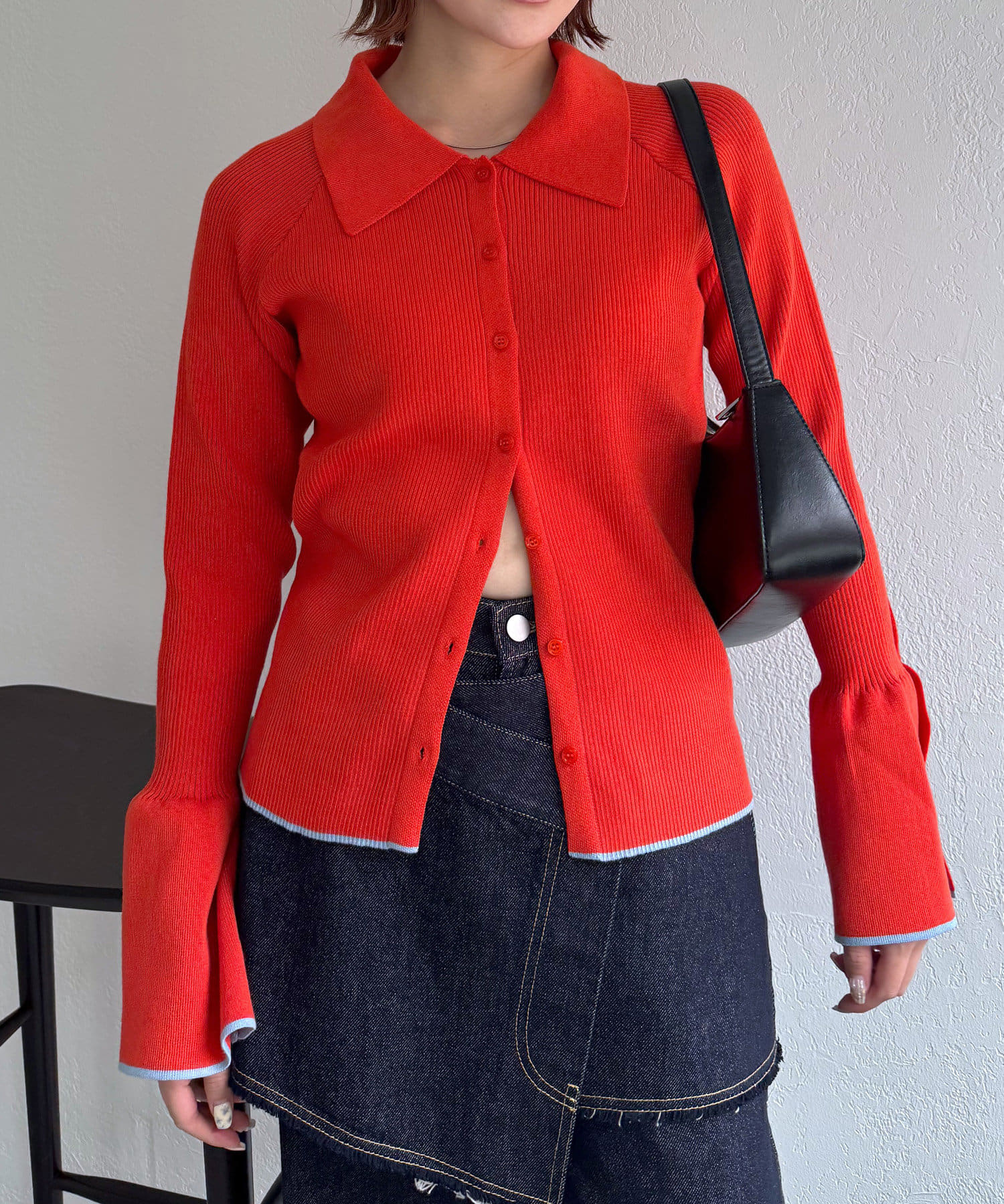 mystic(ミスティック) [mline]ラインボタンニット