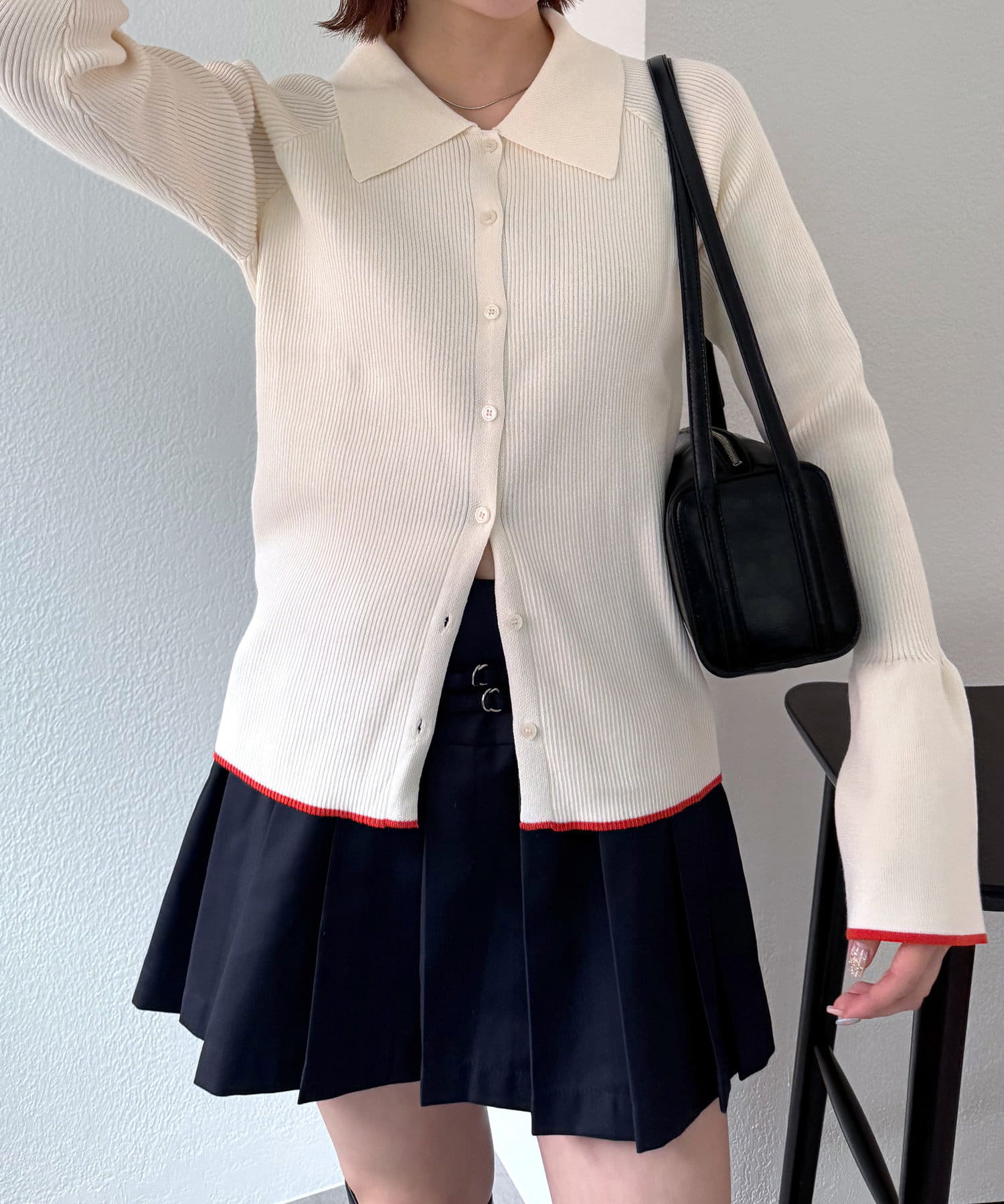 mystic(ミスティック) [mline]ラインボタンニット