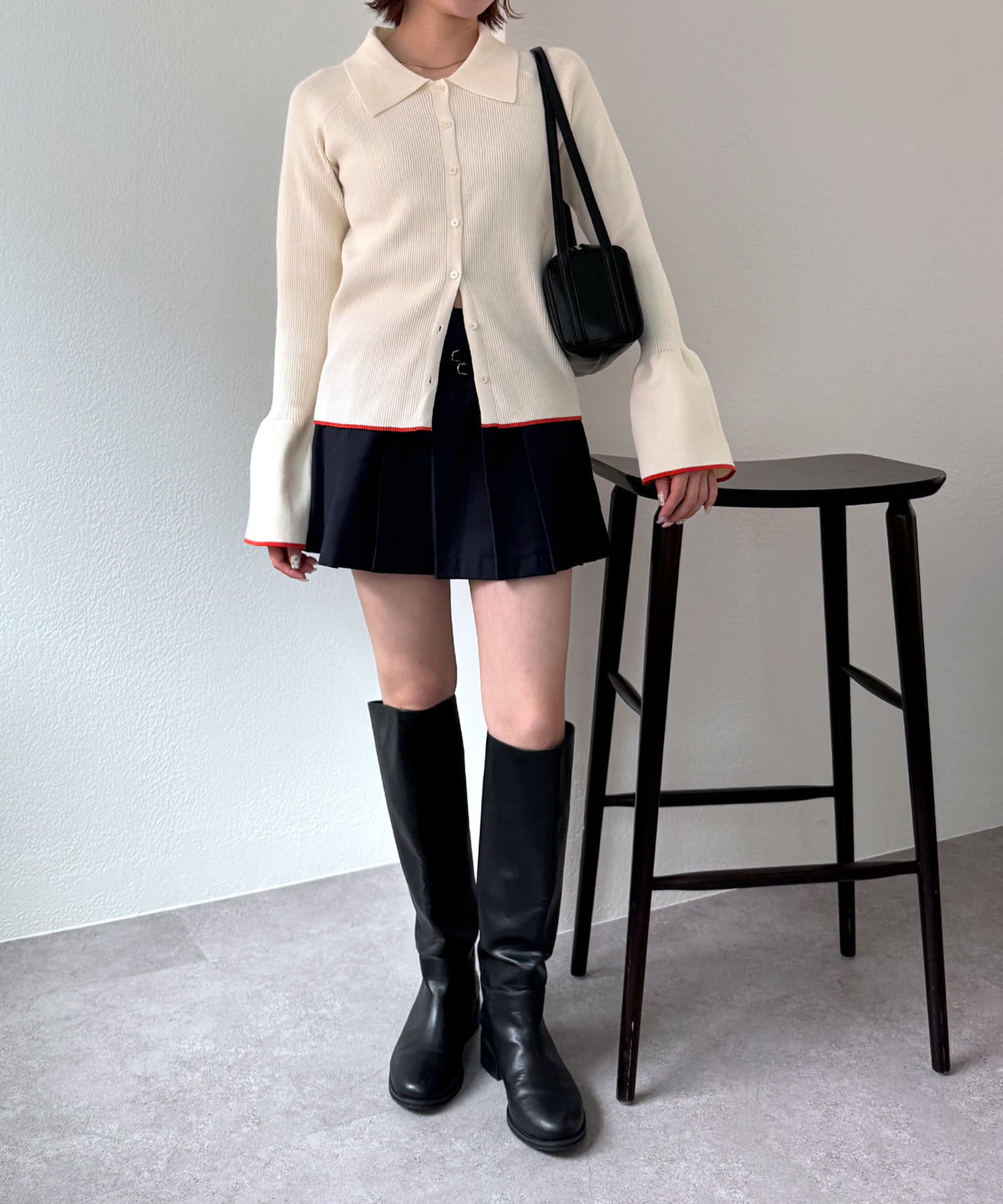 mystic(ミスティック) [mline]ラインボタンニット