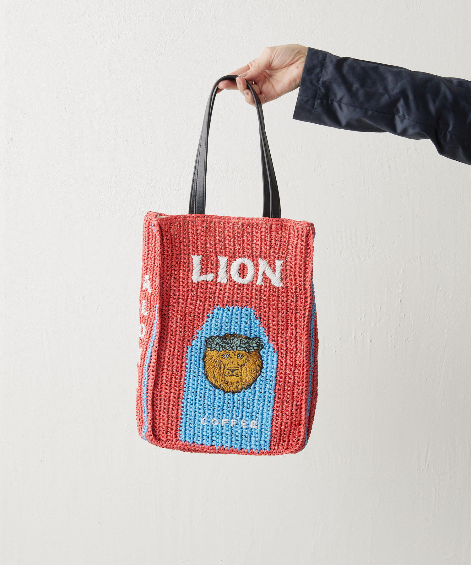 【新品】LION COFFEEとear コラボ トートバッグ LION COFFEE(ライオンコーヒー)コラボバスケットトートバッグ